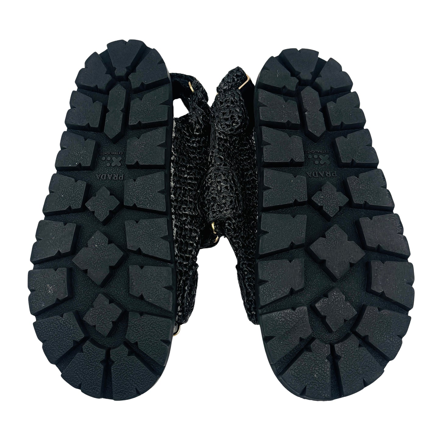 Prada Black Viscose yarn SlingBack Sandals (Size 40)