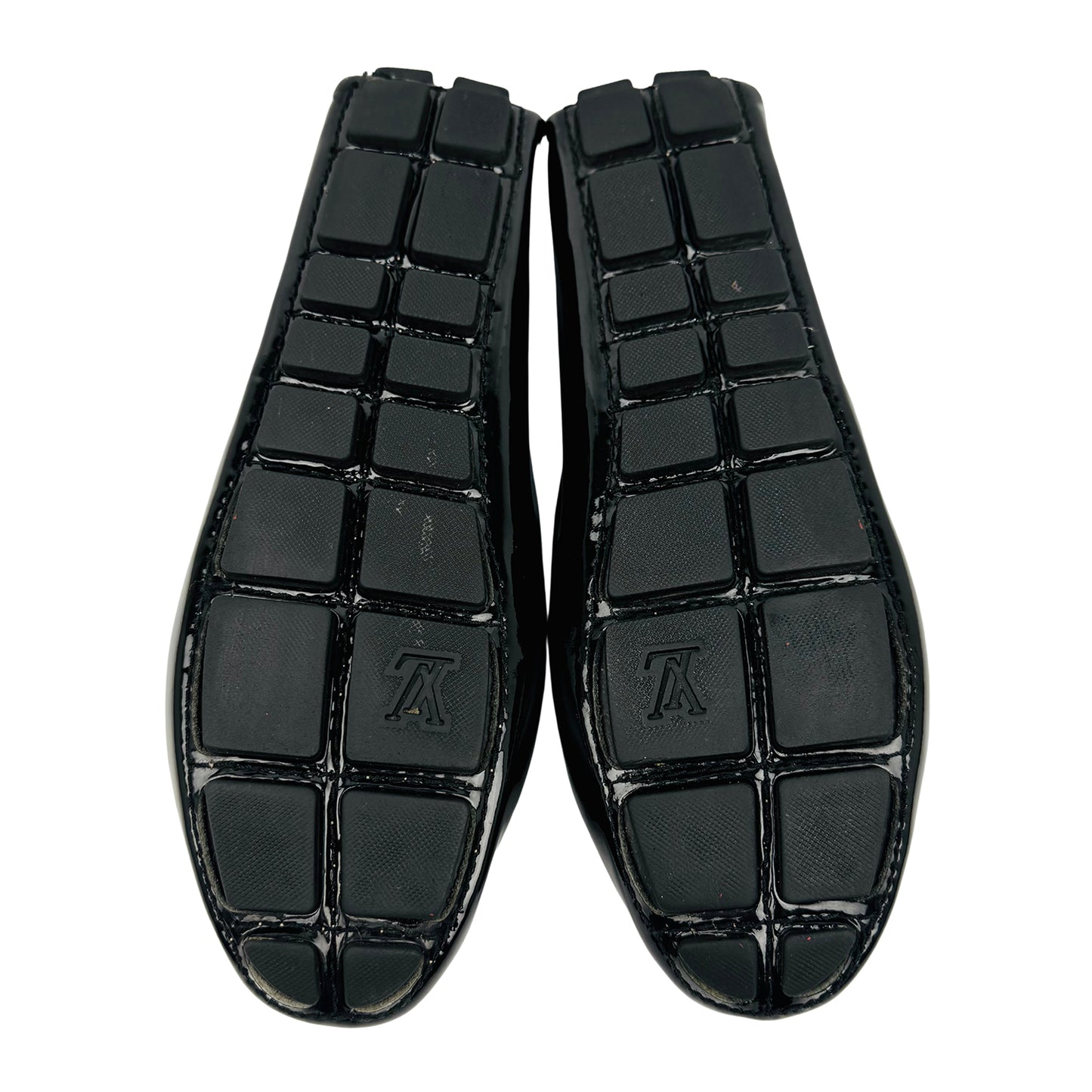 Louis Vuitton Women's Black Patent Leather Loafers (Size 37/37.5)