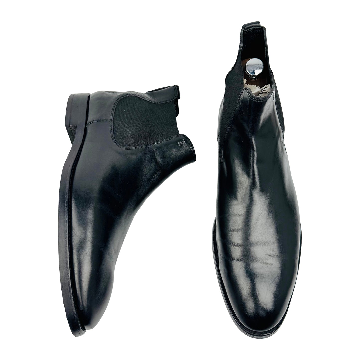 Tod’s Men's Calfskin Leather Black Boots (Size 44)