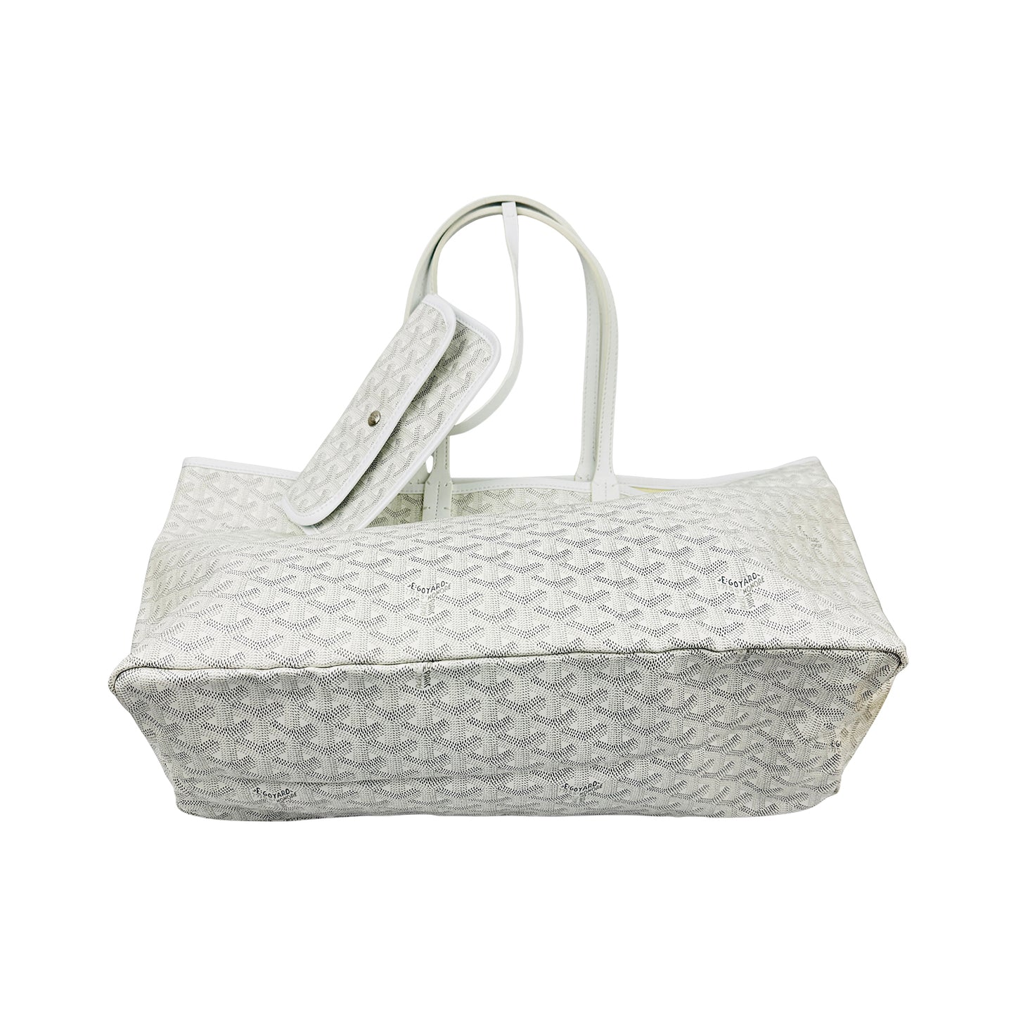 Goyard Saint Louis White Goyardine Canvas Tote Bag