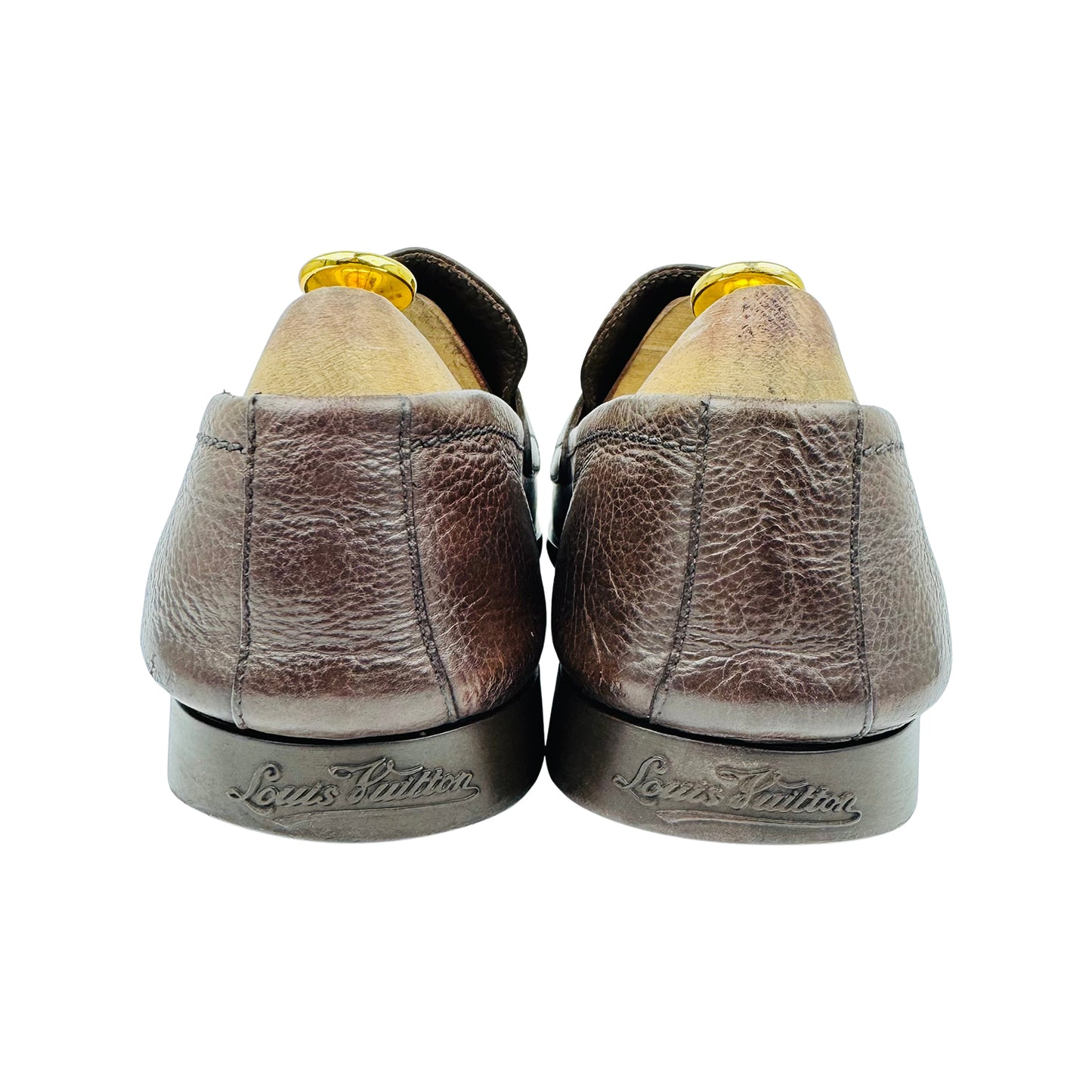 Louis Vuitton Men's Brown Leather Loafers (Size 42.5)