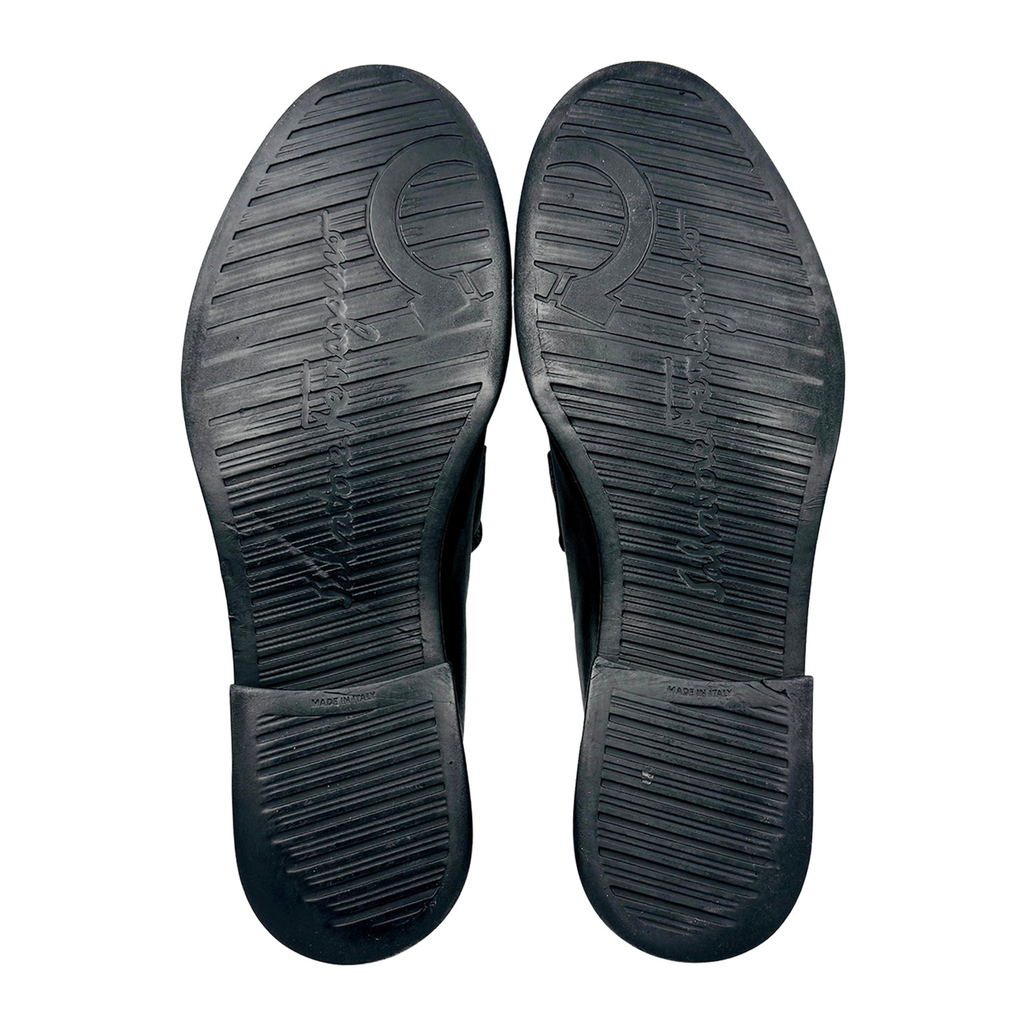 Salvatore Ferragamo Black Gancini Bit Leather Loafers (Size 43.5)