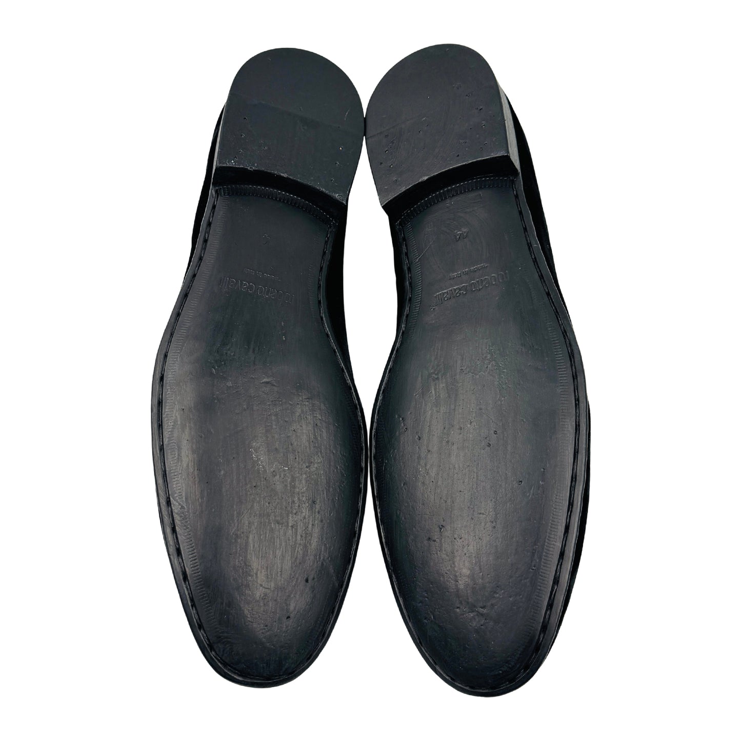 Roberto Cavalli Monogram Mirror Snake Black Loafers (Size 44)