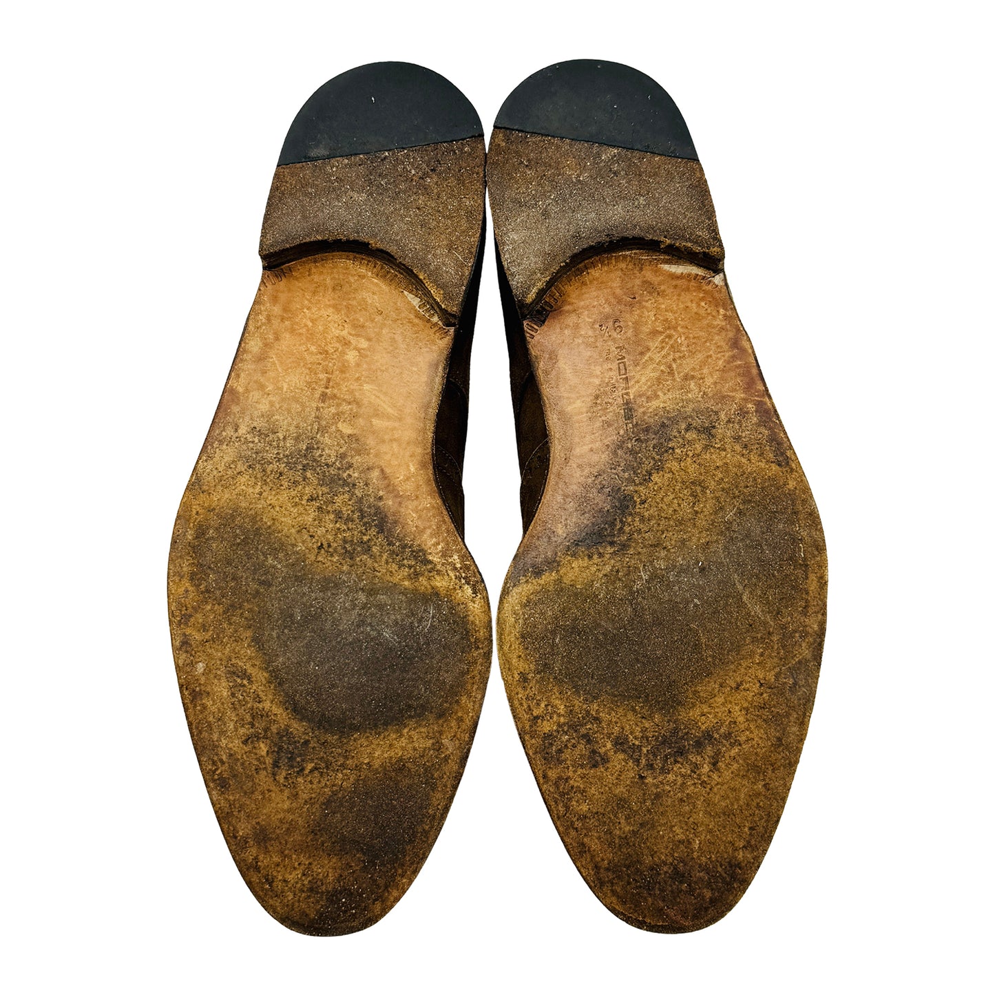 Moreschi Brown Suede Single Monk Strap Shoes (Size 43.5)