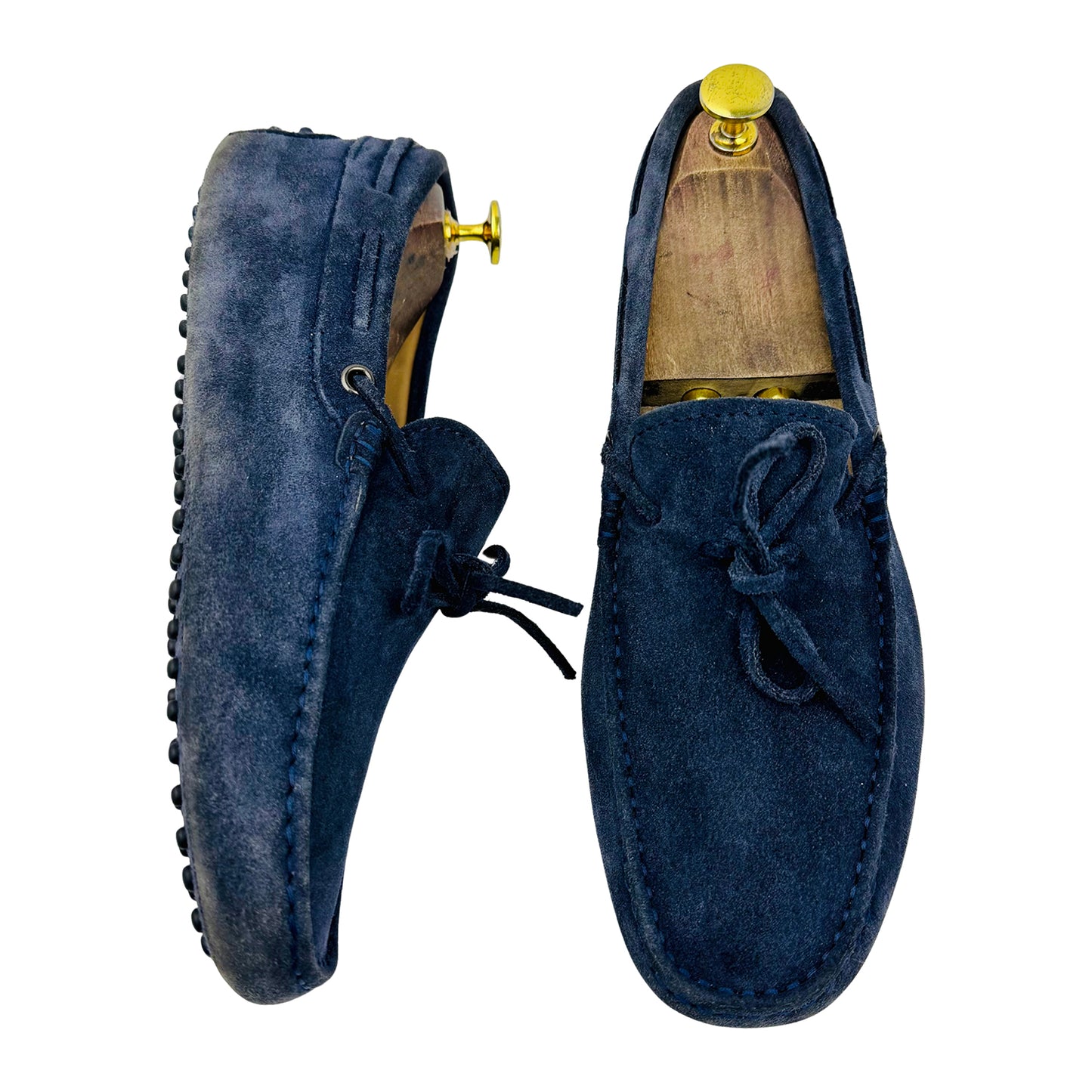 Tod's Men's Blue Suede Gommino Loafers (Size 42)