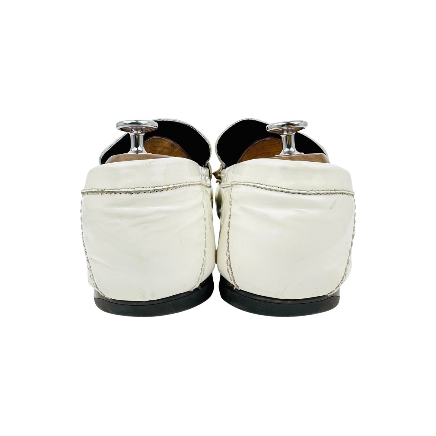 Versace Men's White Patent Leather Loafers (Size 45/45.5)