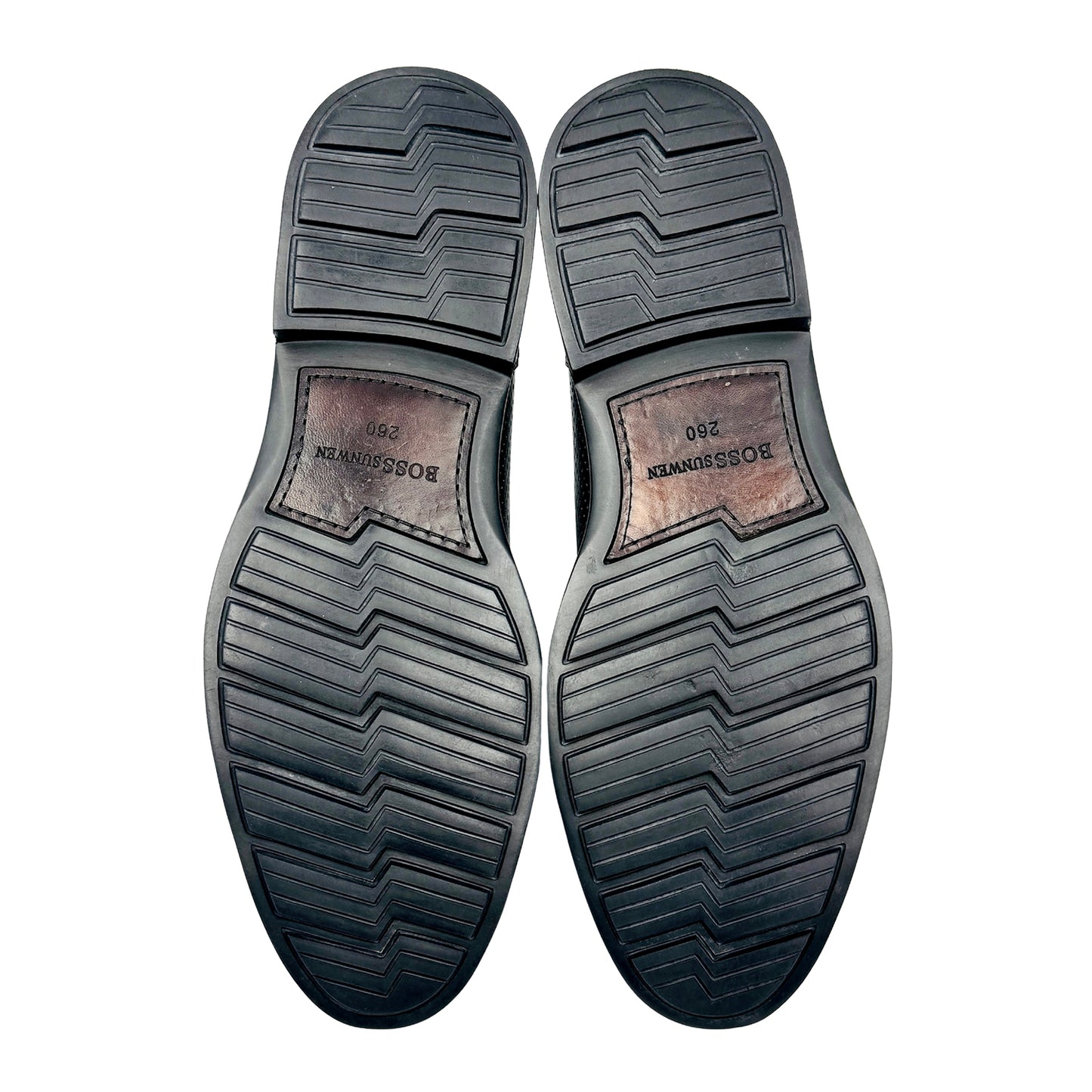 BOSSsunwen Ostrich-Embossed Leather Loafers (Size 43)