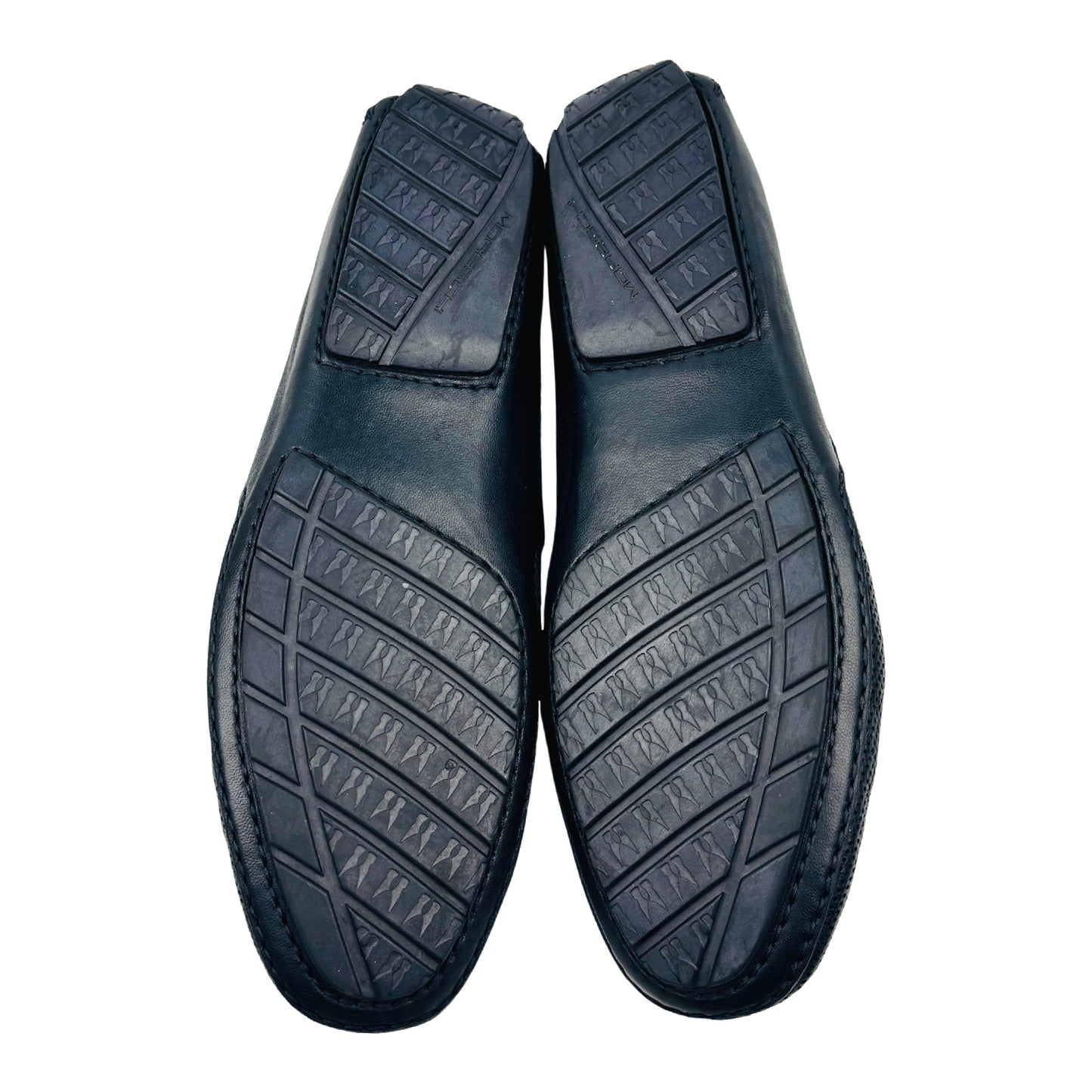 Moreschi Men's Navy Blue Leather Loafers (Size 45/45.5) - 44034