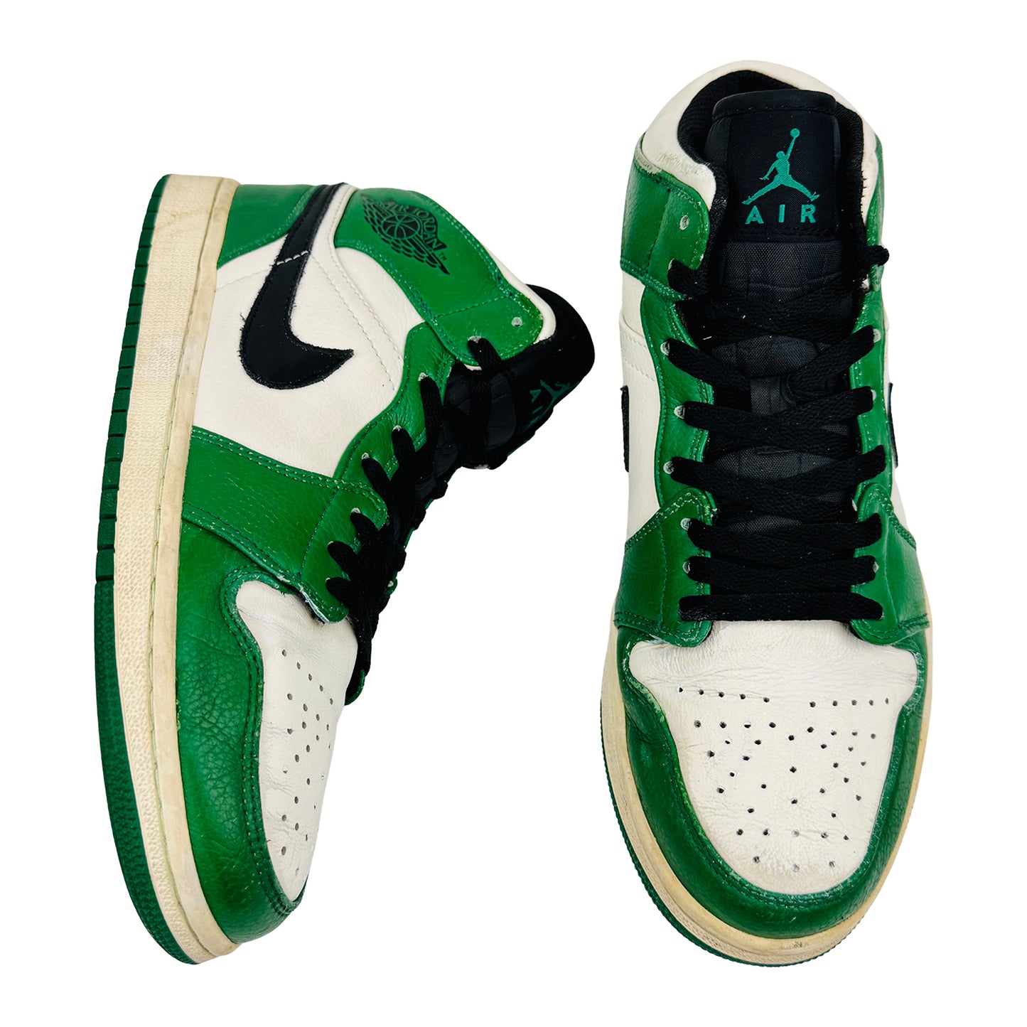 Nike Air Jordan 1 Mid 'Pine Green' Sneakers (Size 42.5) - 852542-301