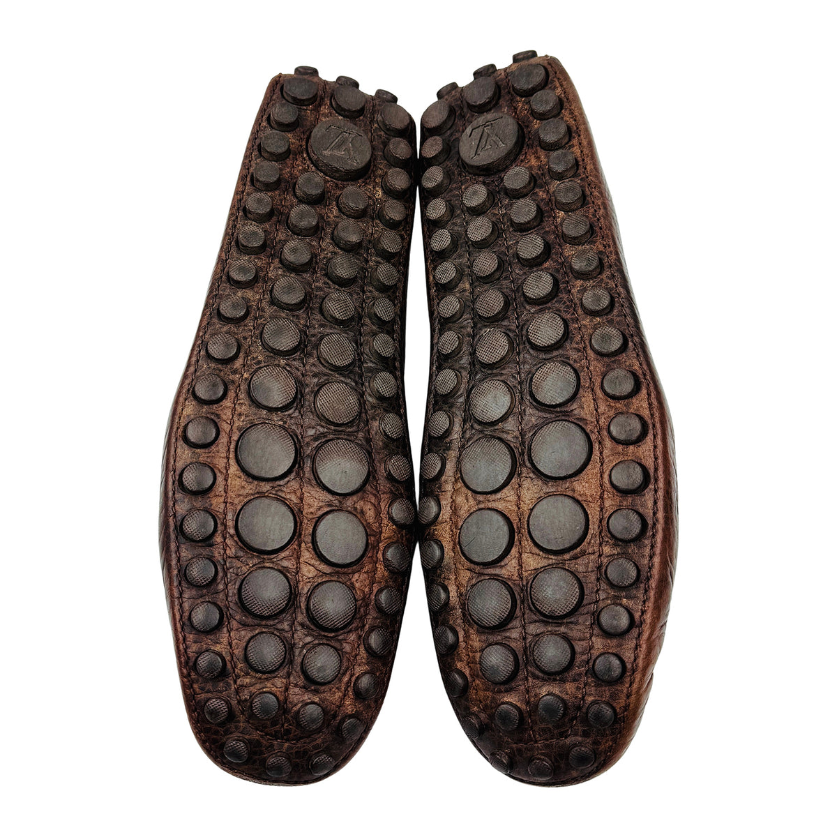 Louis Vuitton Men's Dark Brown 'LV Ornaments' Loafers (Size 43)