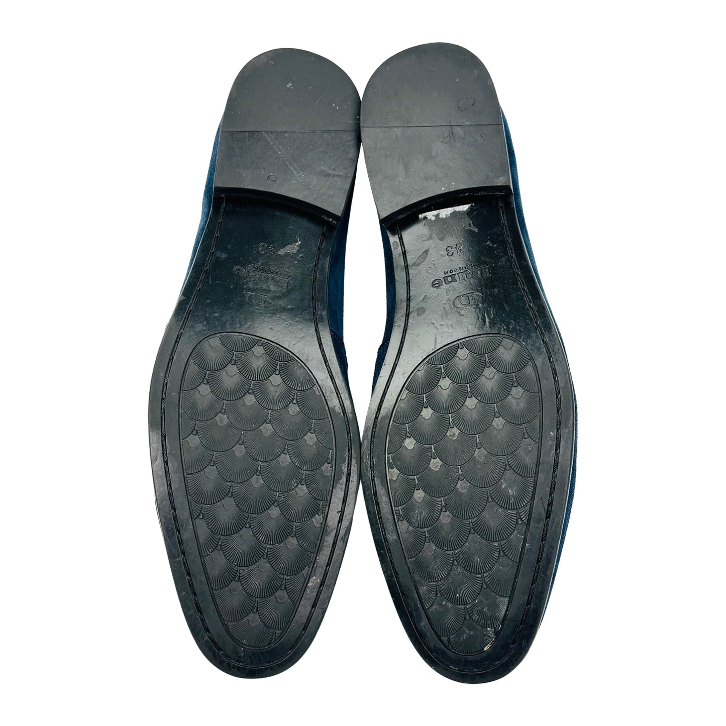 Dune Men's Blue Suede Leather Tassel Loafers (Size 43)