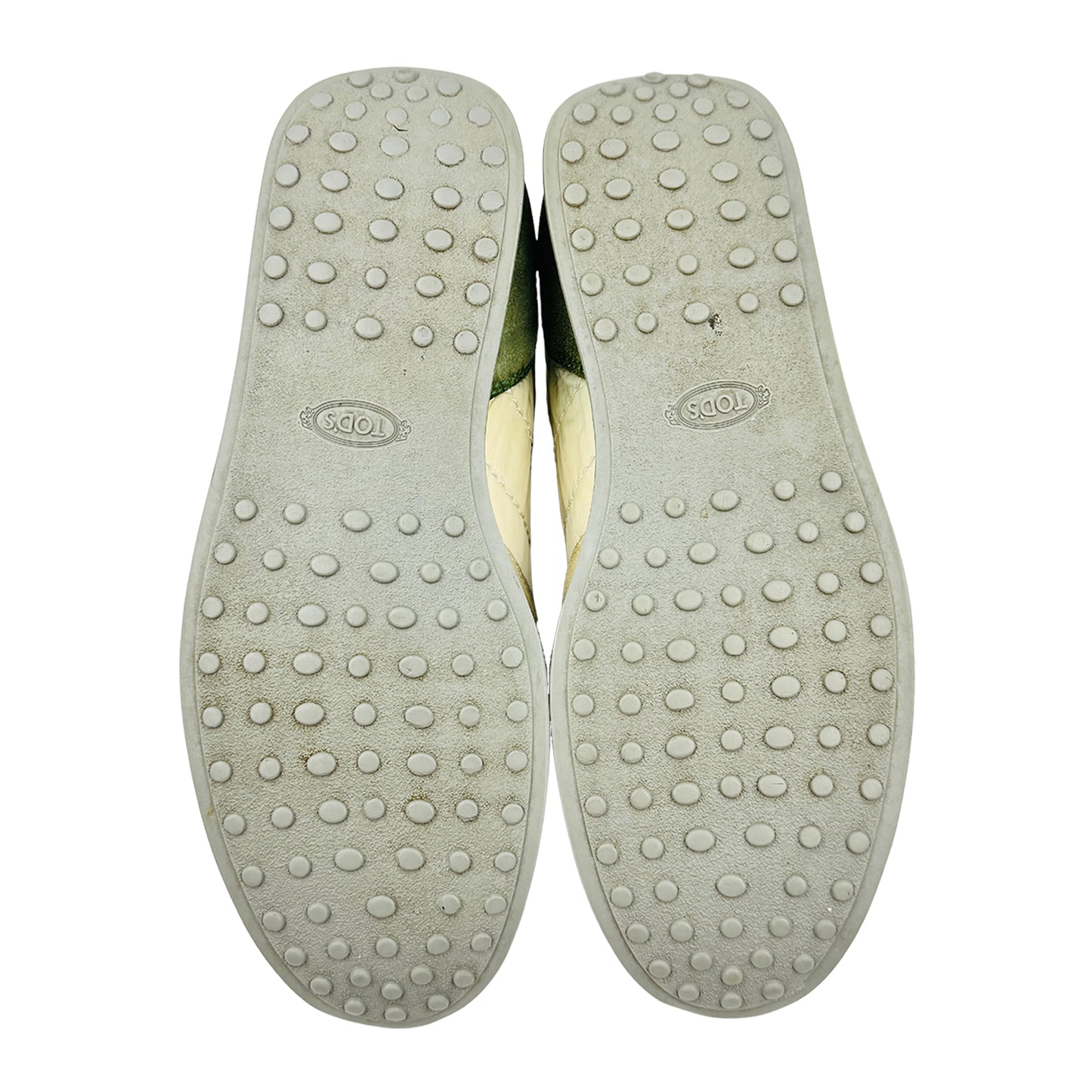 Tod’s Men's 'Off-White Olive' Low Top Sneakers (Size 42)