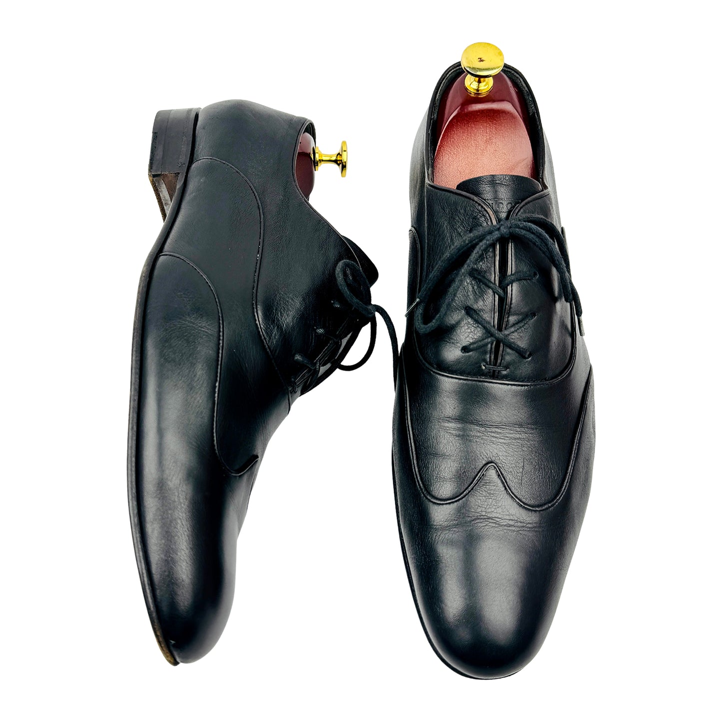 Gucci Men's Black Leather Italian Oxfords (Size 43.5/44)