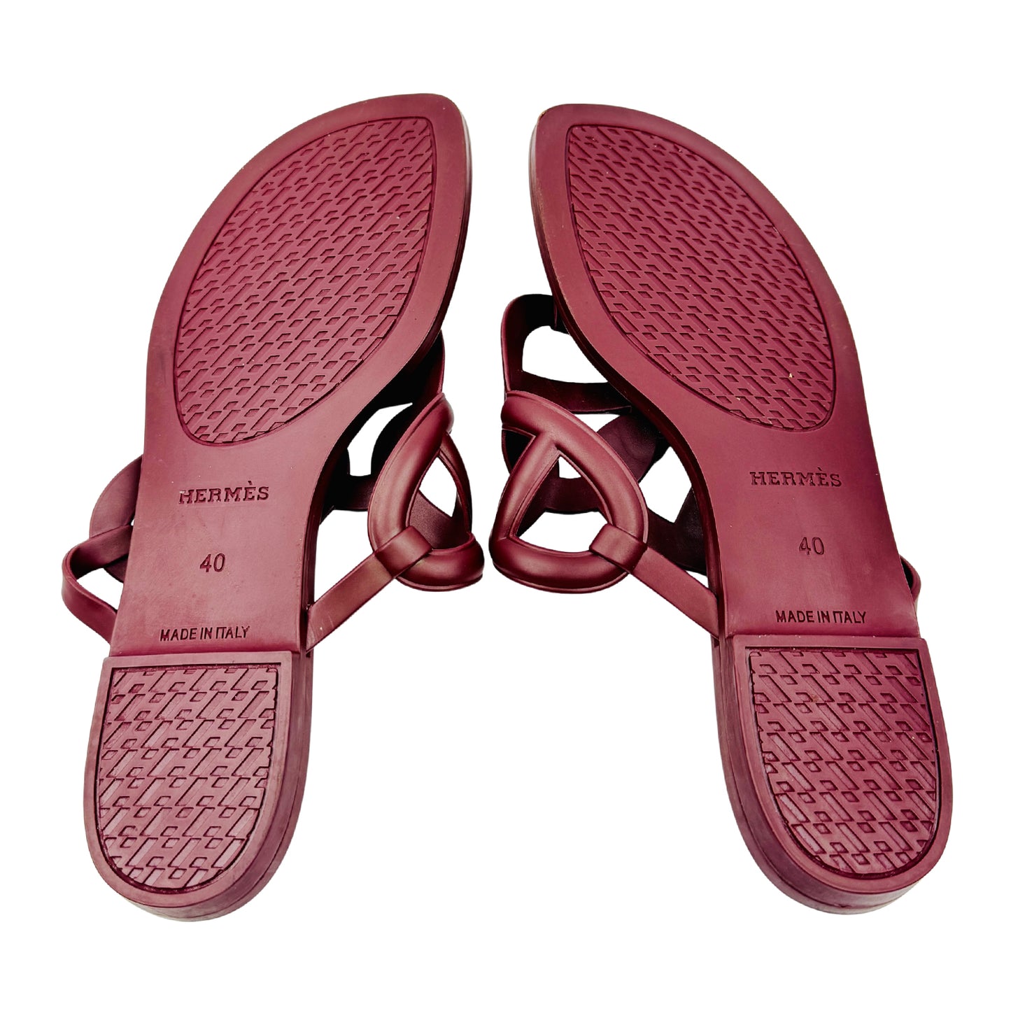 Hermès Egerie 'Bordeaux' Sandal Slippers (Size 40)