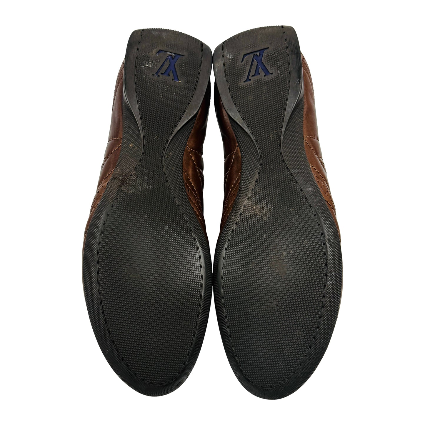 Louis Vuitton Men's Brown Leather Sneakers (Size 44)