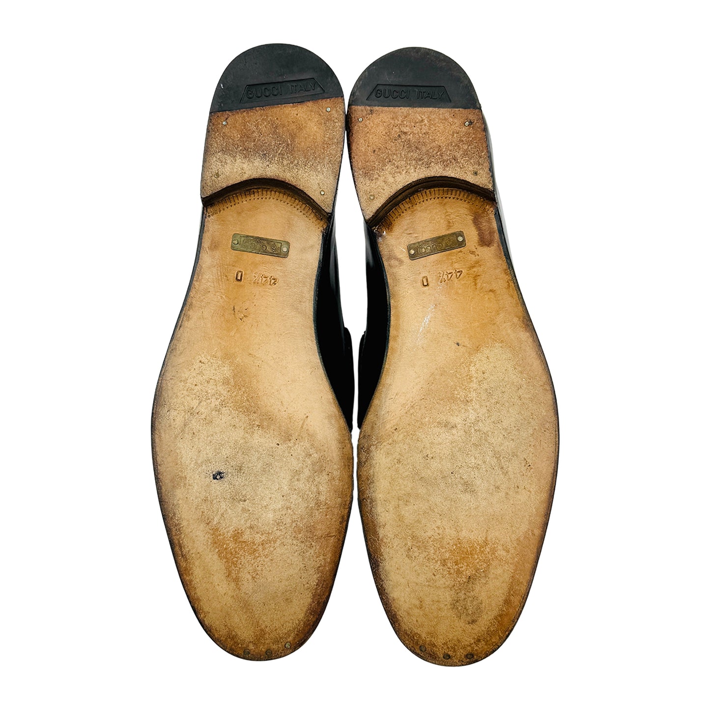 Gucci Men's Black Leather Horsebit Loafers (Size 44/44.5)