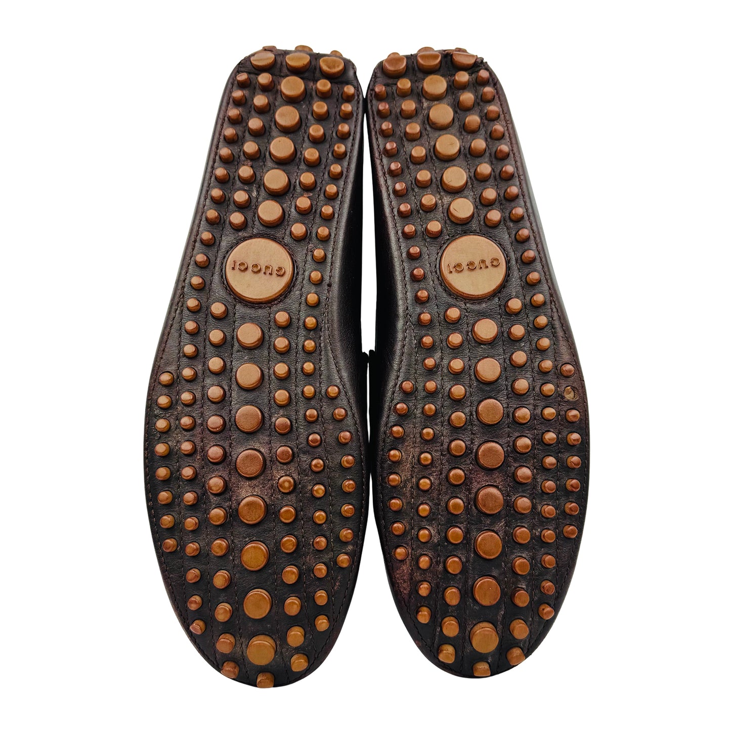 Gucci Men's Web Dark Brown Calf Leather Loafers (Size 43.5)