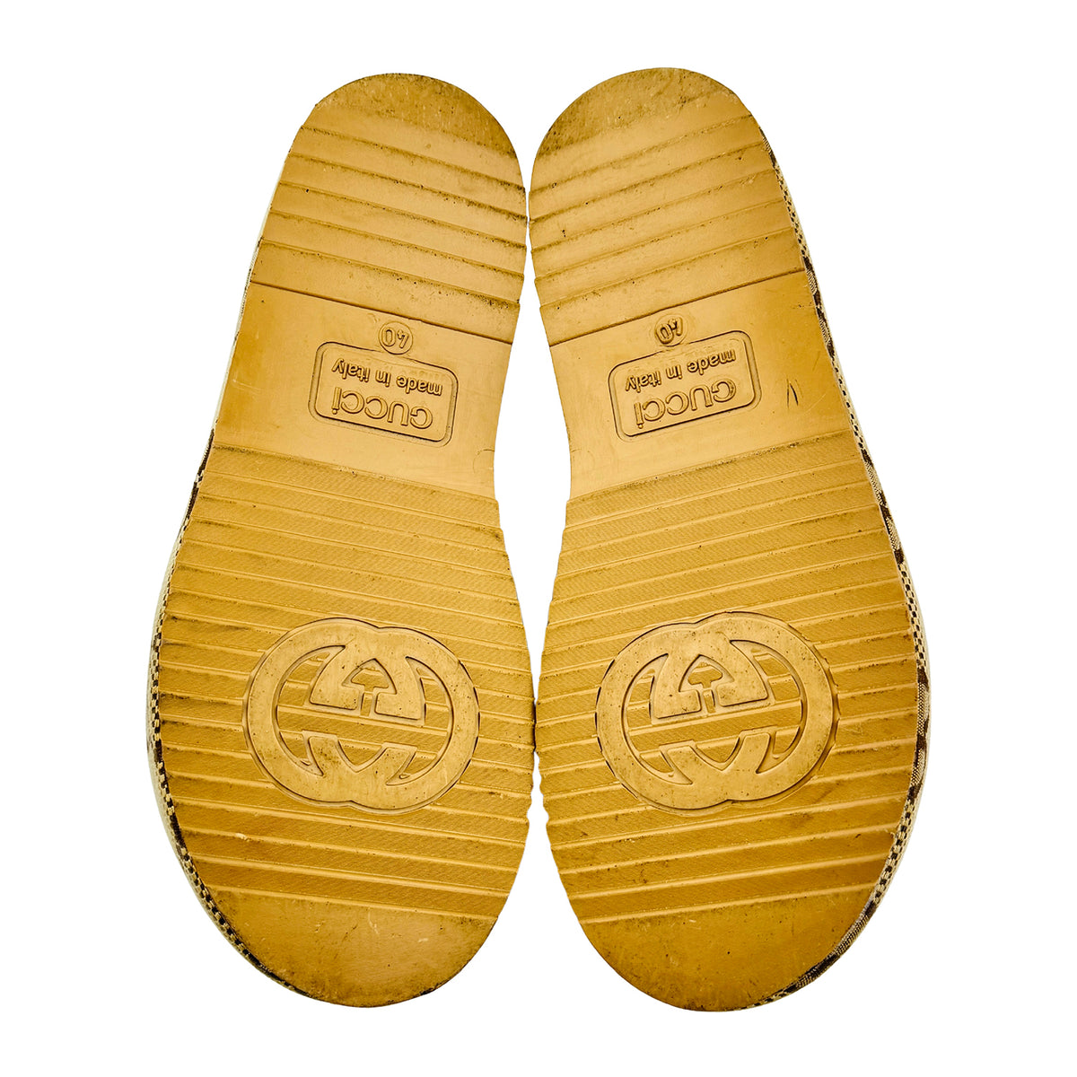 Gucci Angelina Maxi GG Canvas Slides (Size 40/40.5)