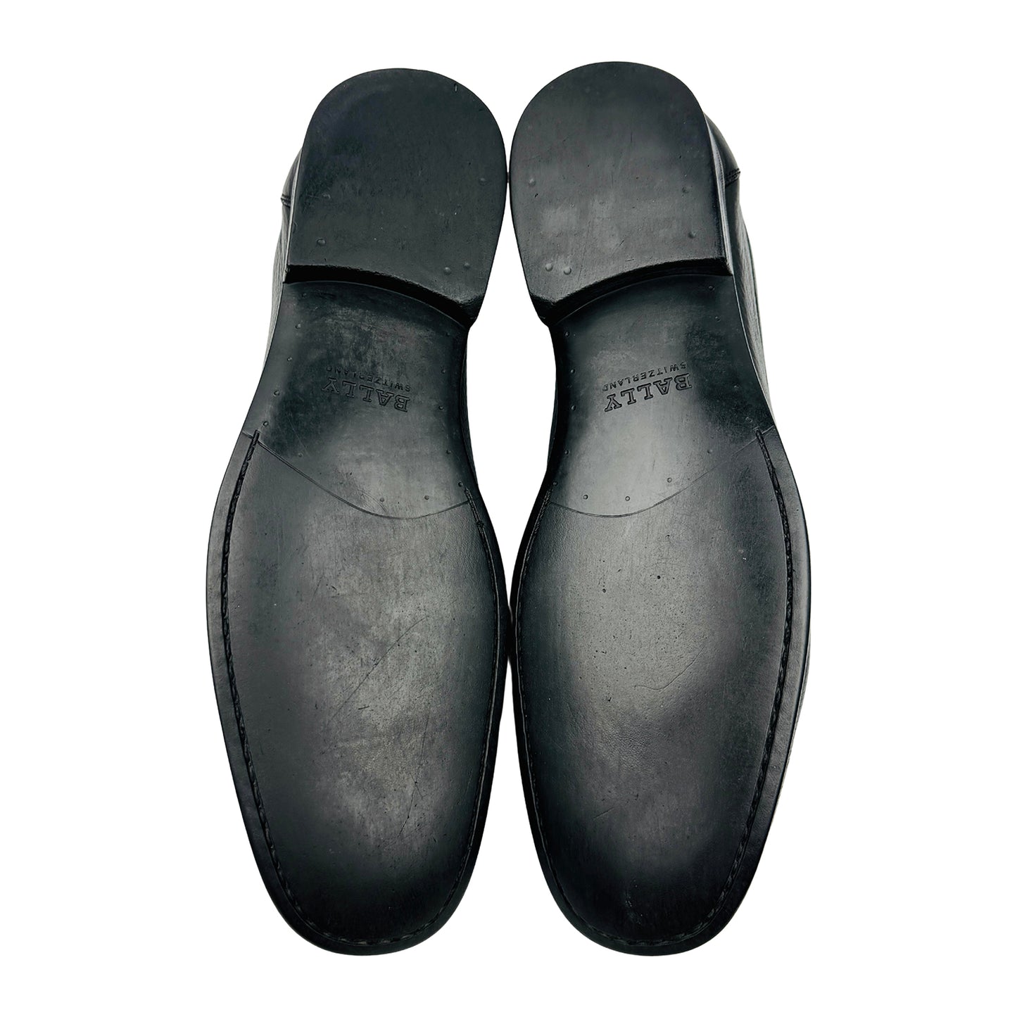 Bally Men's Black Pebbled Leather Loafers (Size 44)