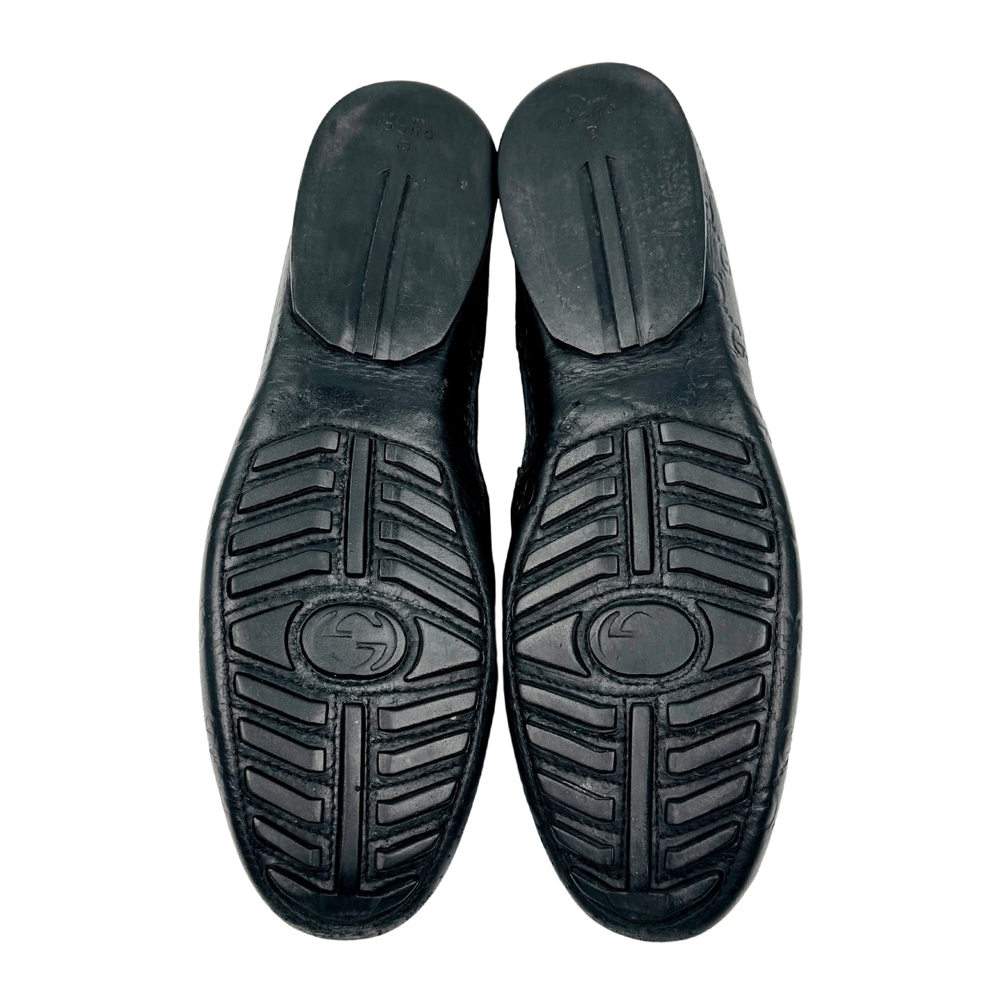 Gucci Men's Black Guccissima Leather Loafers (Size 42)