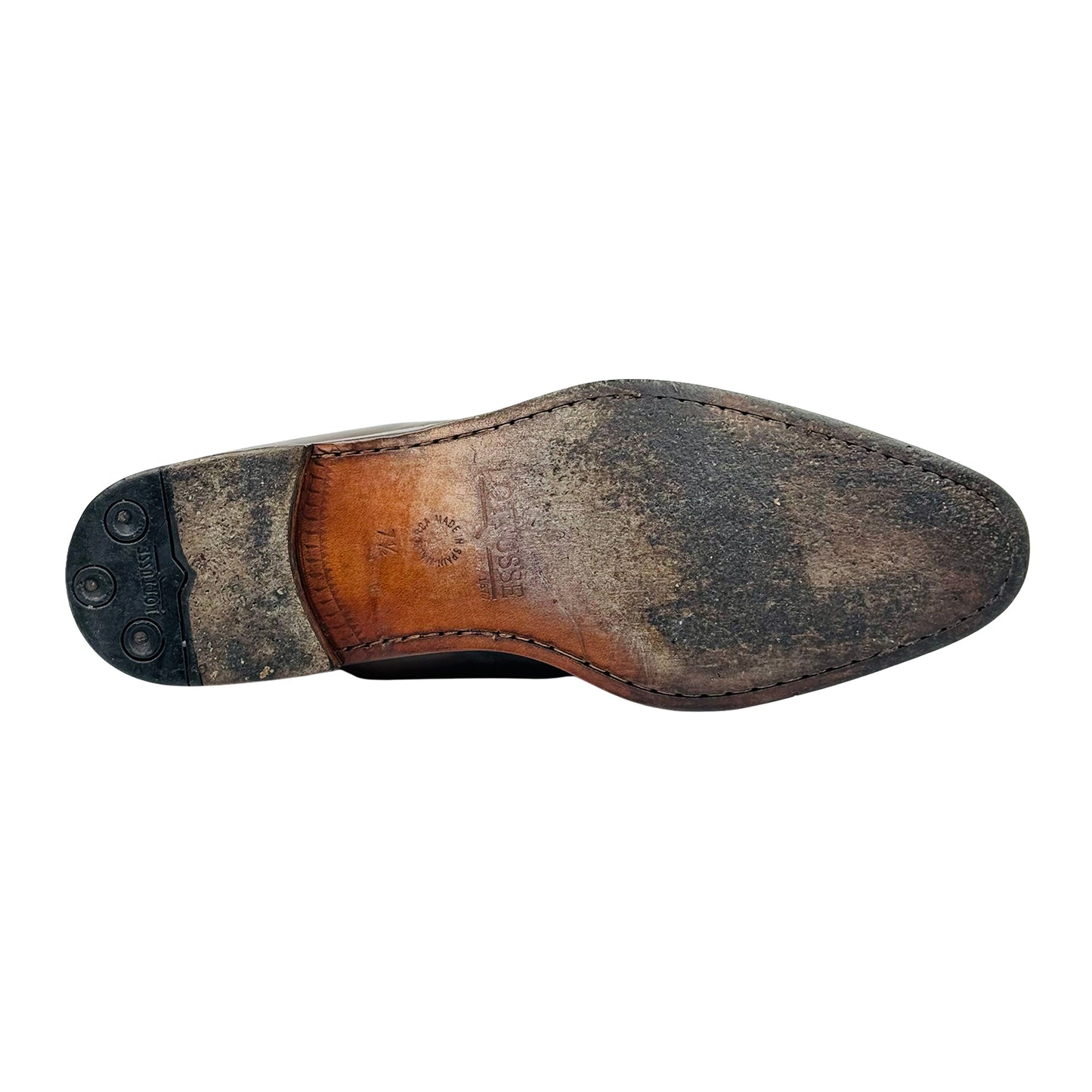 Lottusse Men's Brown Spain Made Oxfords (Size 42)