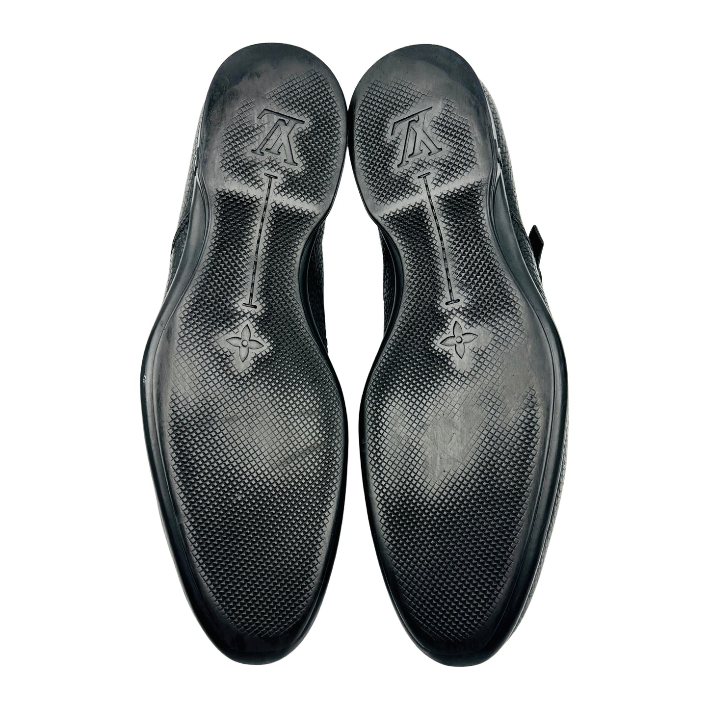 Louis Vuitton Textured Leather Single Monk Strap Shoes (Size 43.5)