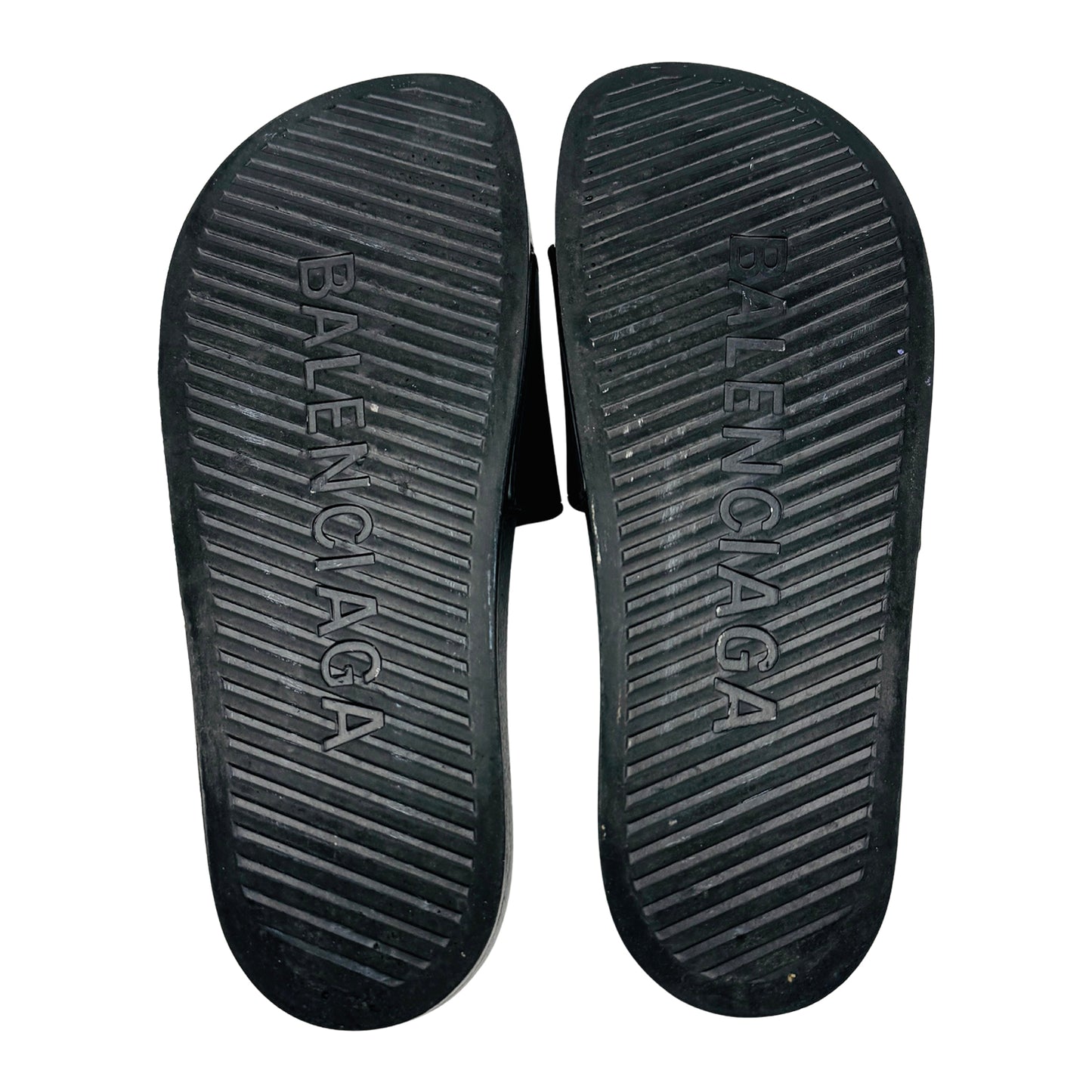 Balenciaga Men's Pool Black Slides (Size 42)
