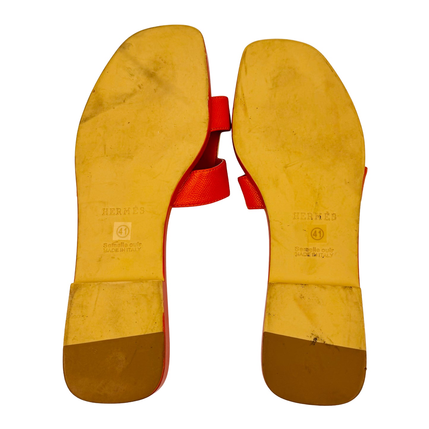 Hermès Oran Orange Slides (Size 41) - H202272Z