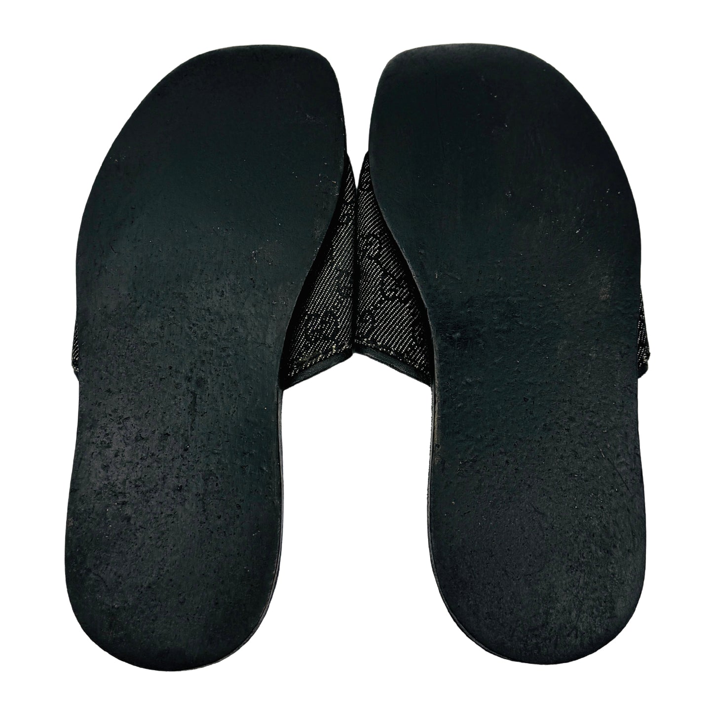 Gucci Men's Black GG Monogram Slides (Size 42)