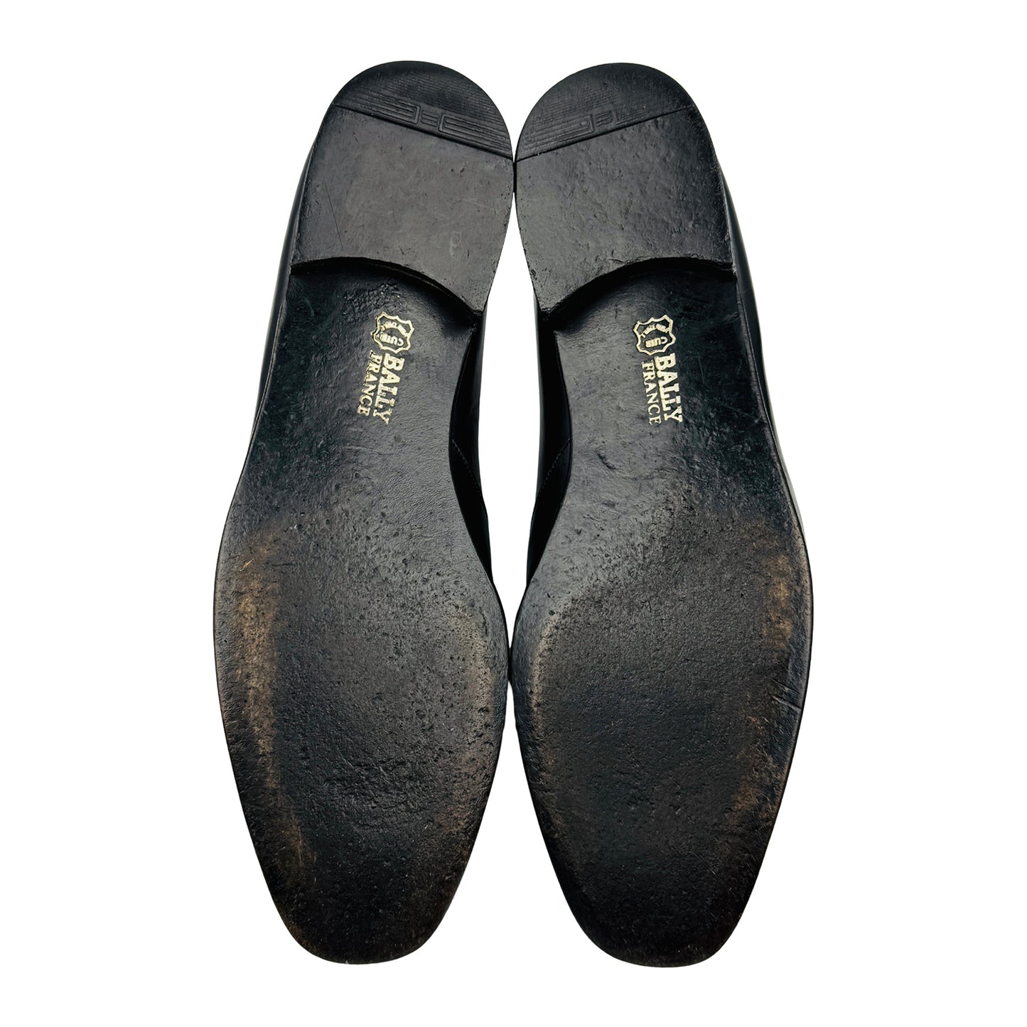 Bally Men's Black Polished Leather Loafers (Size 44)
