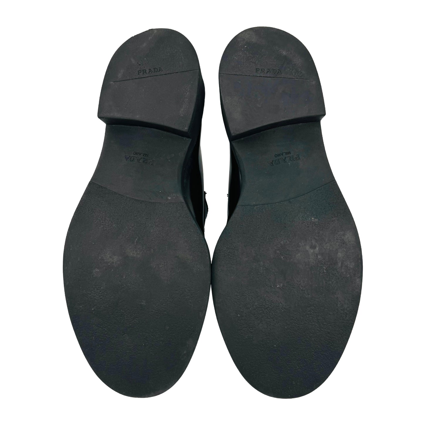 Prada Brushed Leather Black Loafers (Size 38/38.5)