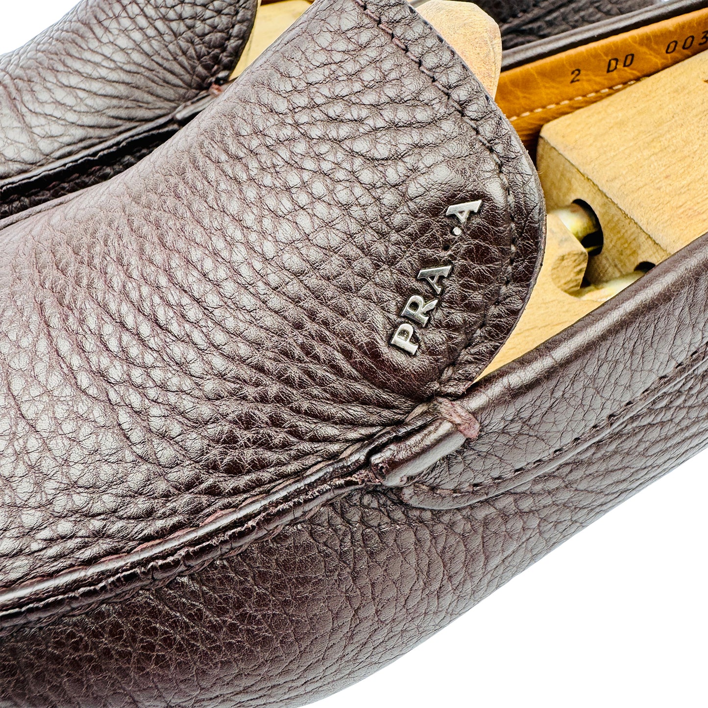 Prada Men's Saffiano Driving Leather Loafers (Size 44/44.5) - 2DD003