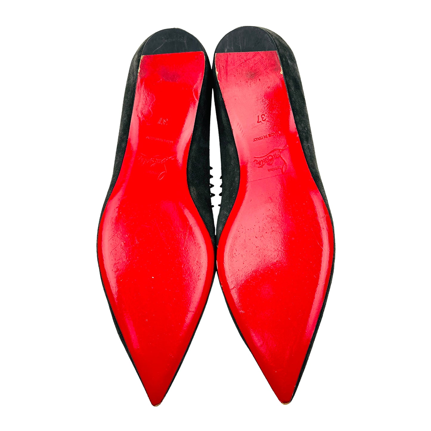 Christian Louboutin Anjalina Spiked Ballet Flats (Size 37)