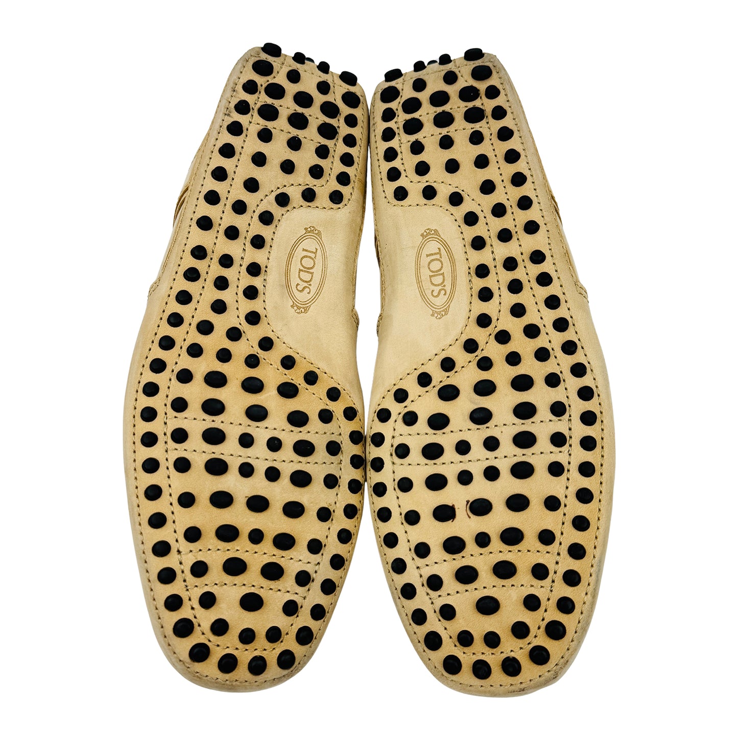 Tods Men's Gommino Driving Beige Loafers (Size 41/41.5)