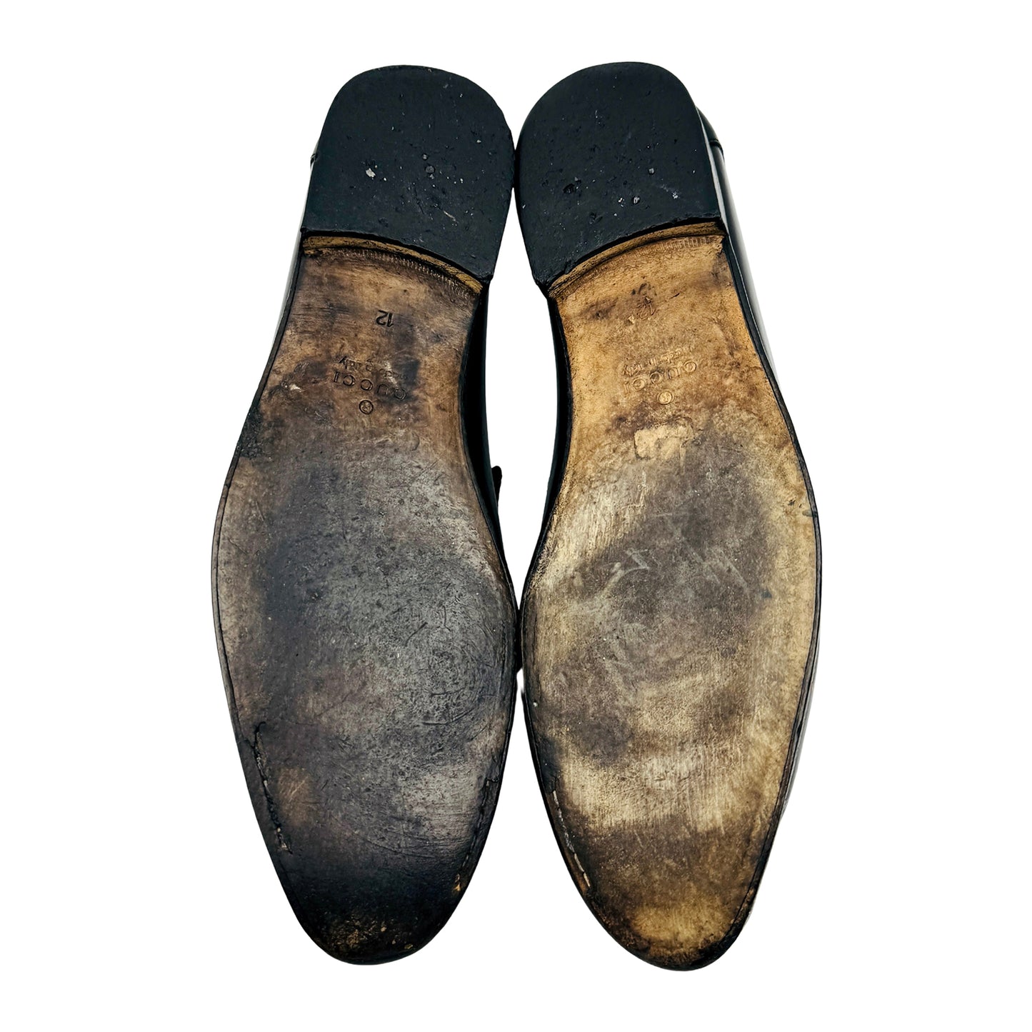 Gucci Men's Black Leather Horsebit Loafers (Size 45)
