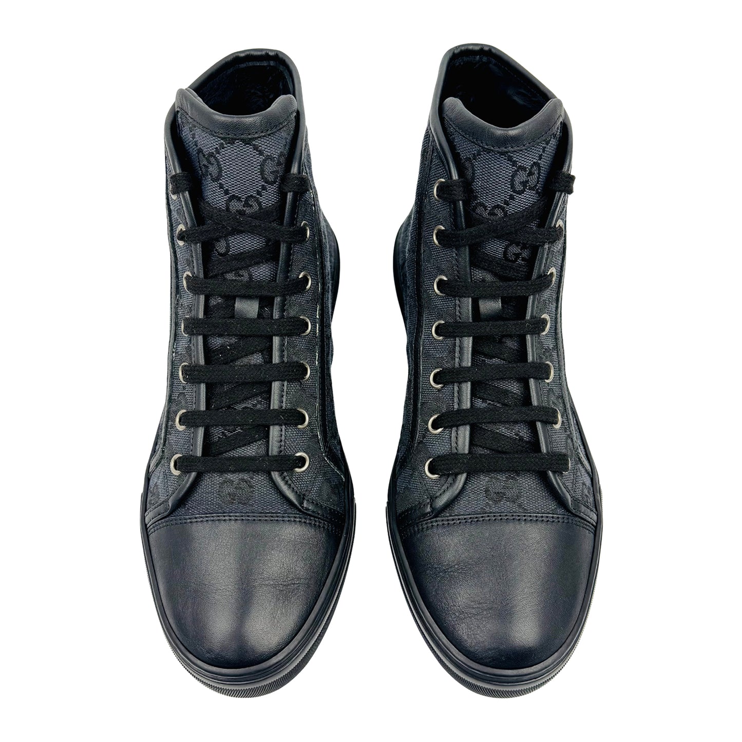 Gucci Men's Black GG Canvas Sneakers (Size 39/39.5)