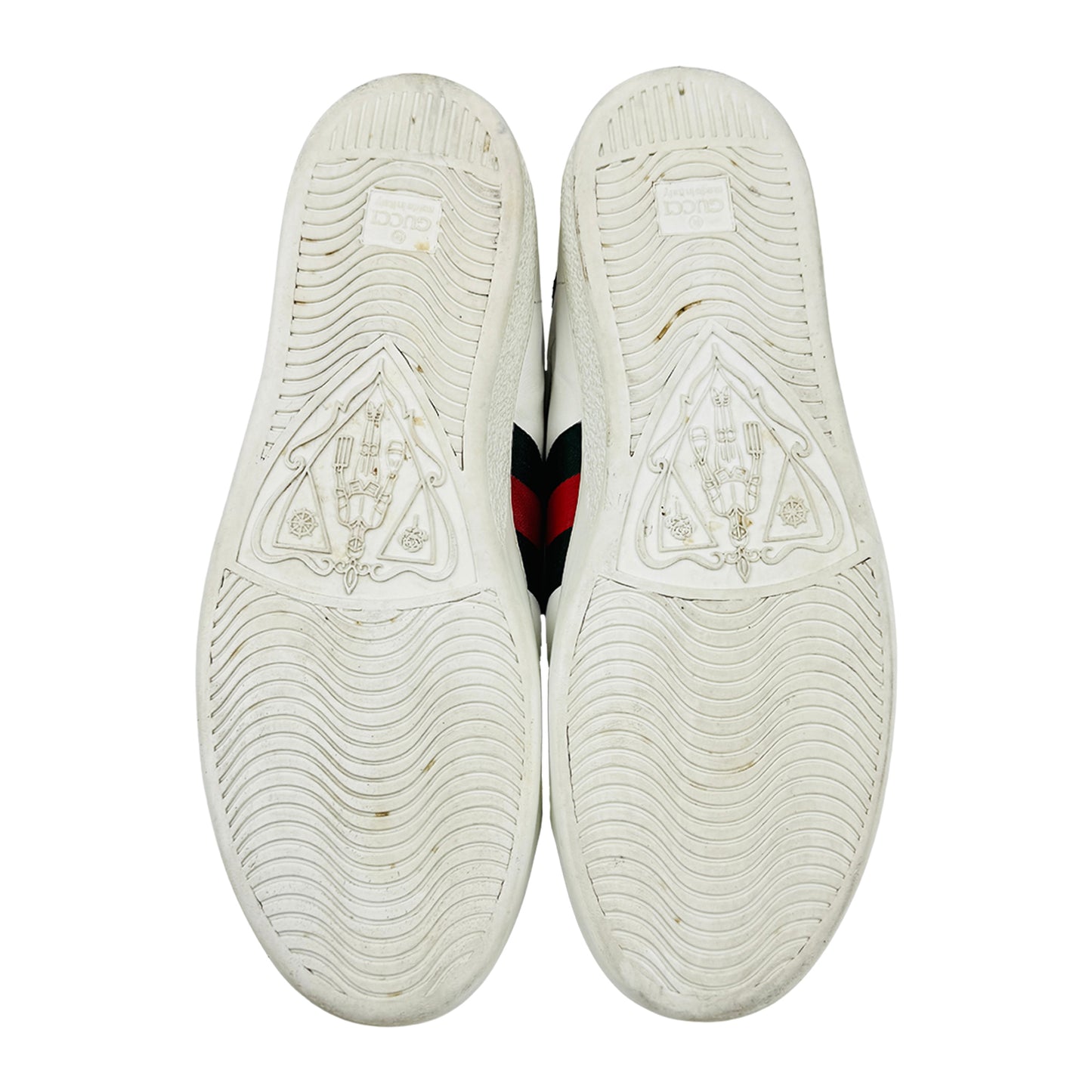 Gucci Ace 'Snake Embroidered' Leather Sneakers (Size 42.5)