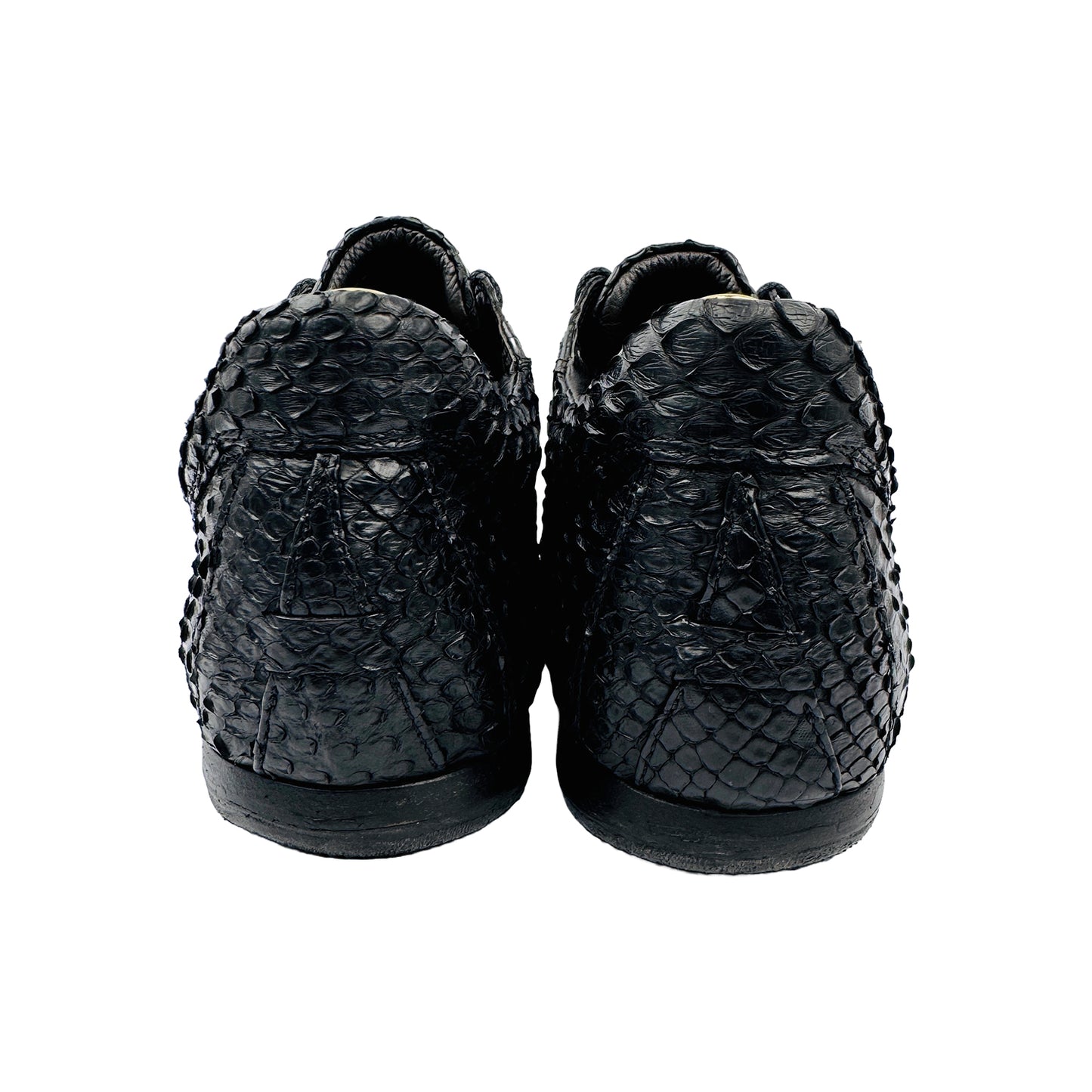 Giorgio Armani Men's Python Leather Black Sneakers (Size 44)