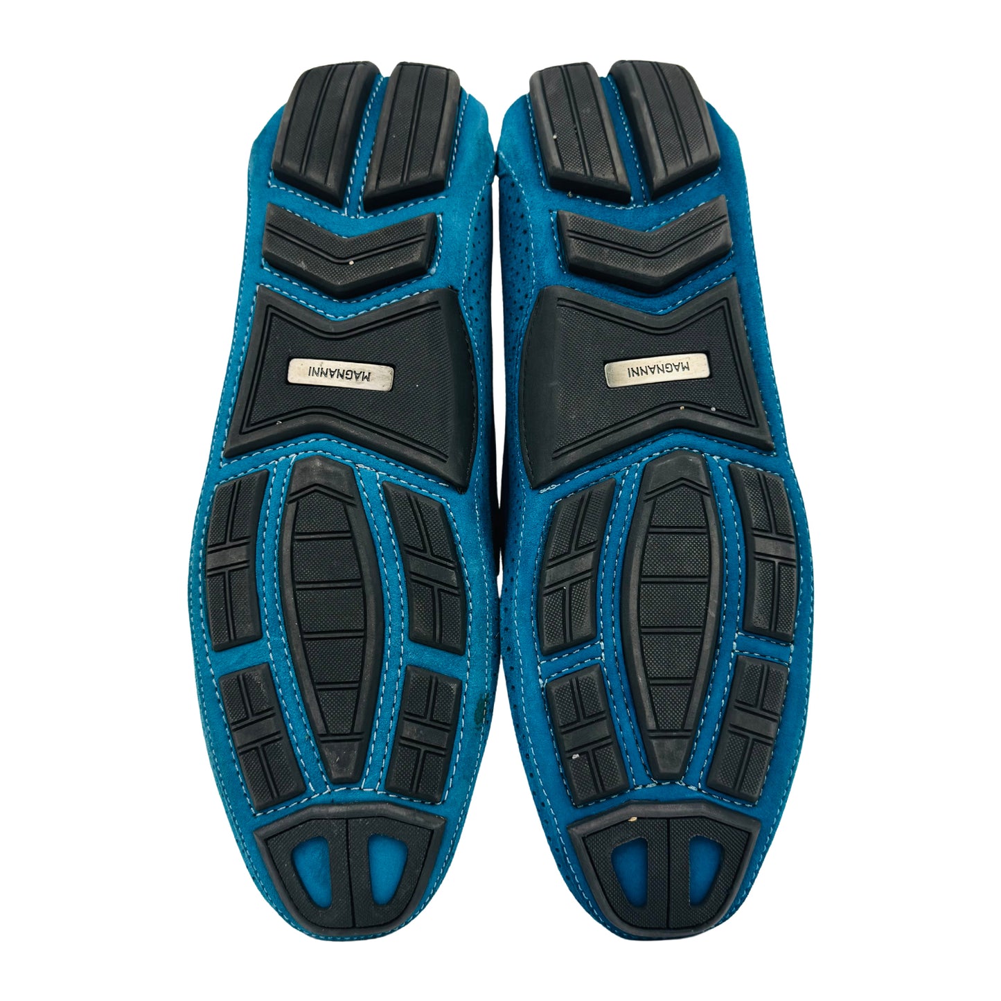 Magnanni Men's Blue Suede Leather Loafers (Size 42.5)