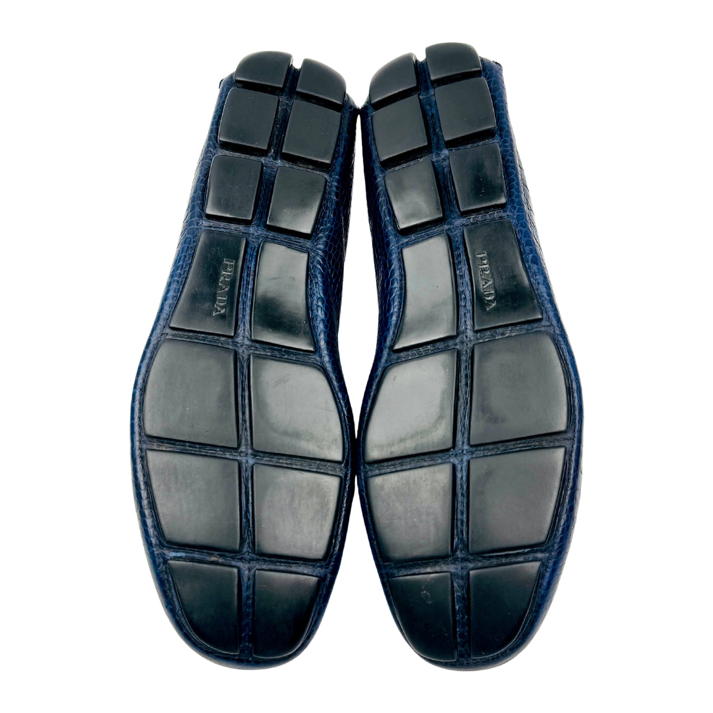 Prada Croc-Embossed Penny Driving Loafers (Size 44)