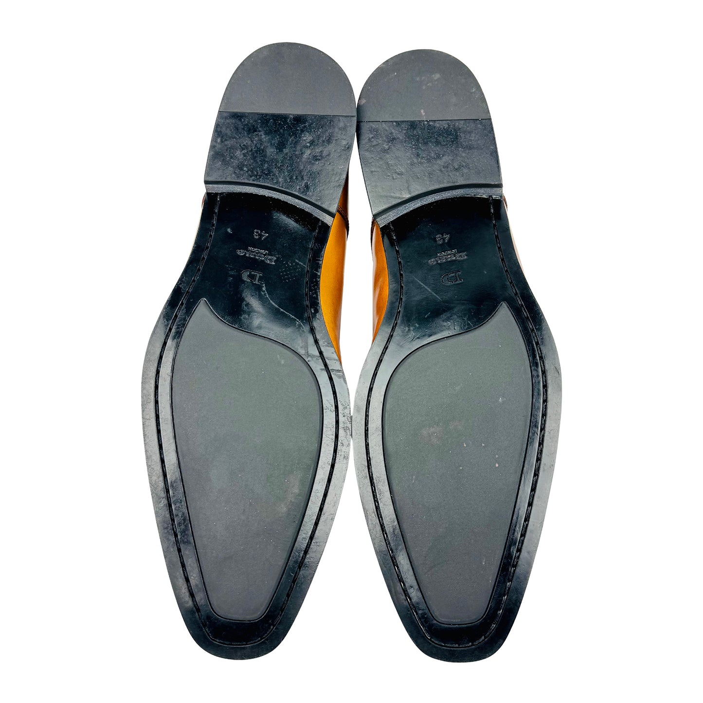 Dune London Men's Brown Leather Monkstrap Shoes (Size 43)