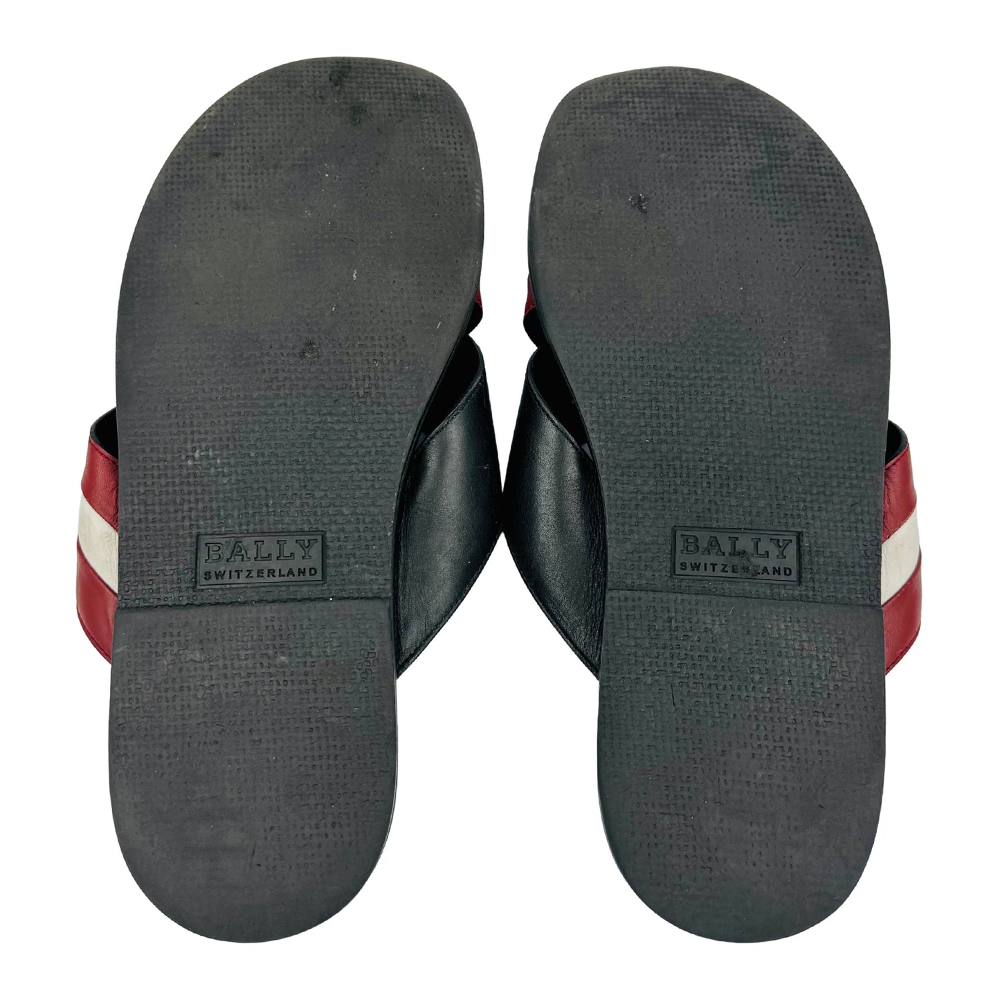 Bally Jaabir Black Smooth Leather Sandal Slippers (Size 44)