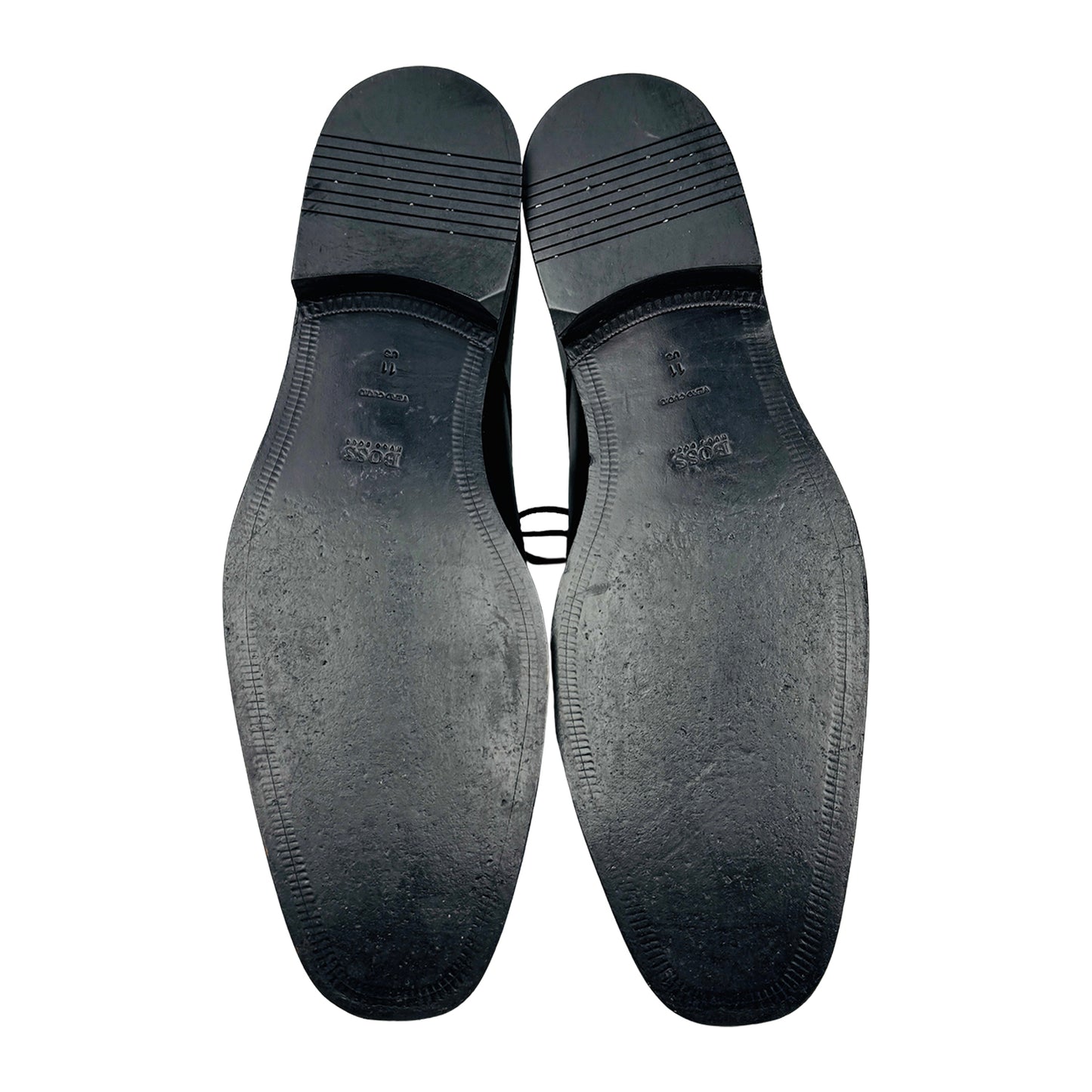 Hugo Boss Men's Black Leather Derby Shoes (Size 44.5) - 50190694