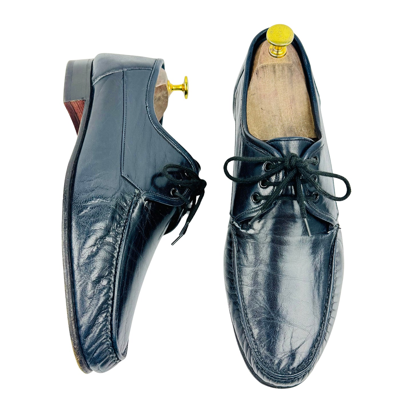 Bally Men's Navy Calf Leather Boat Shoes (Size 42.5)