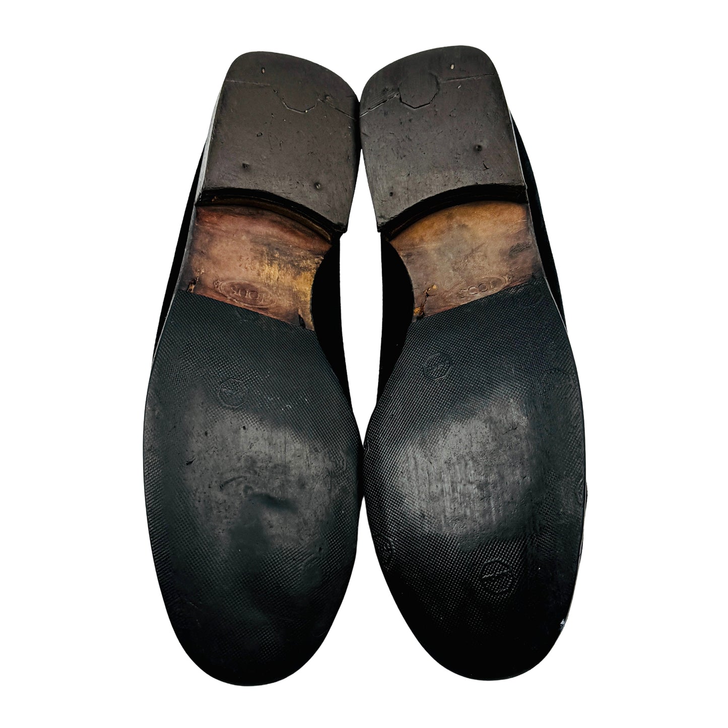 Tod's Black Suede Heeled Loafers (Size 36.5)