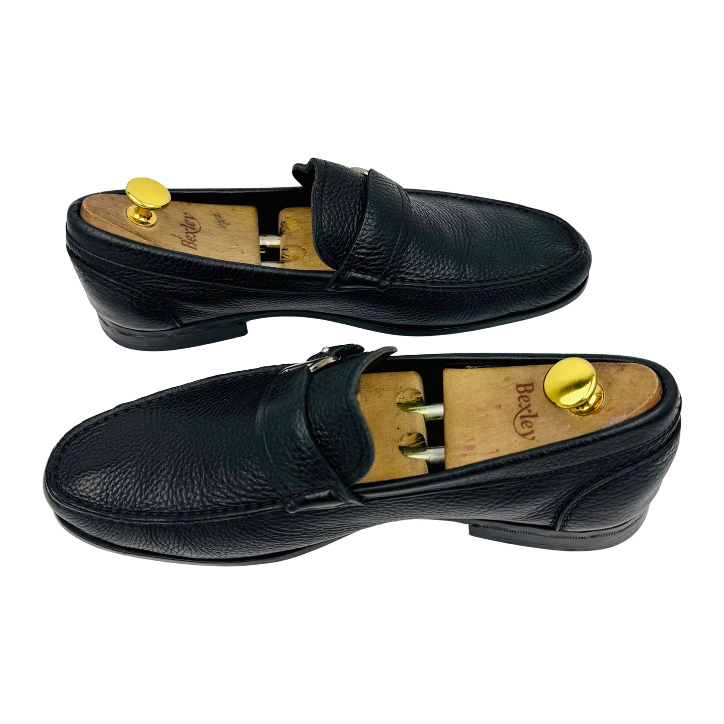 Salvatore Ferragamo Black Grain Leather Loafer (Size 43.5)