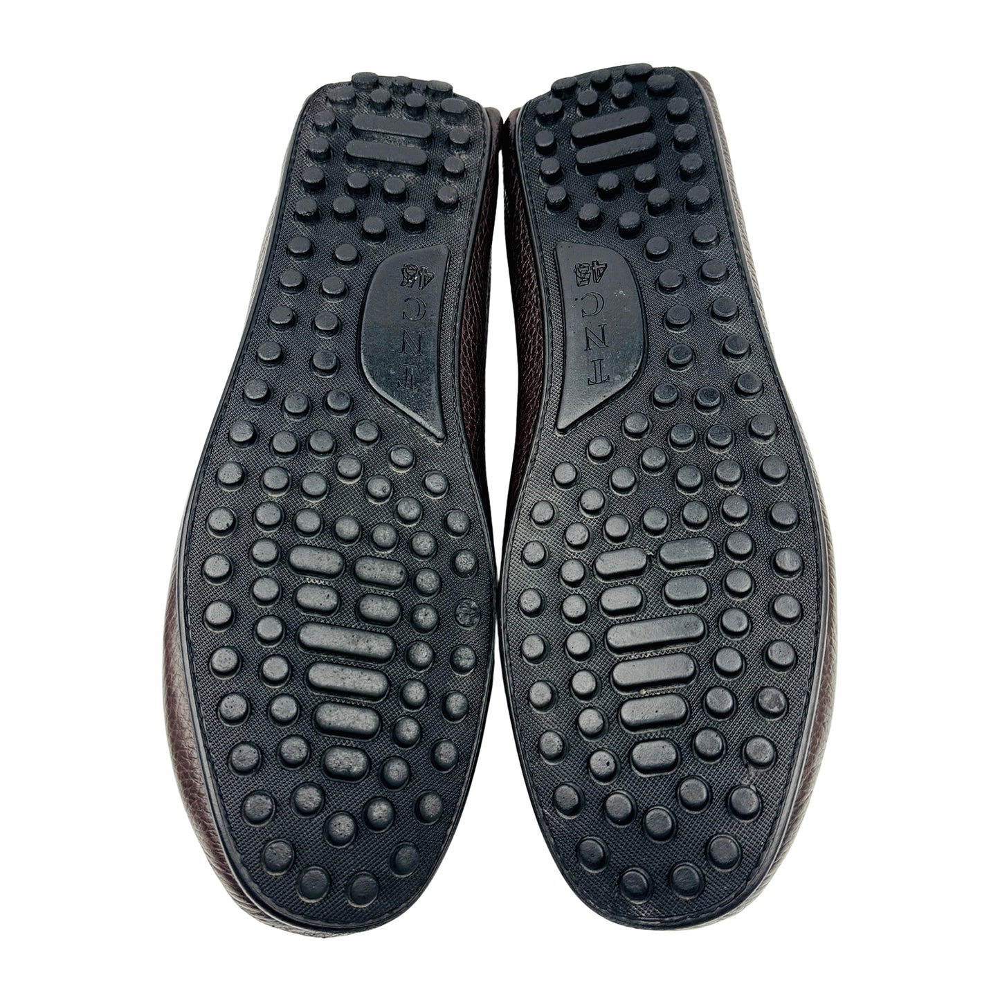 Tamer Tanca Dark Brown Pebbled Leather Loafers (Size 44/44.5)