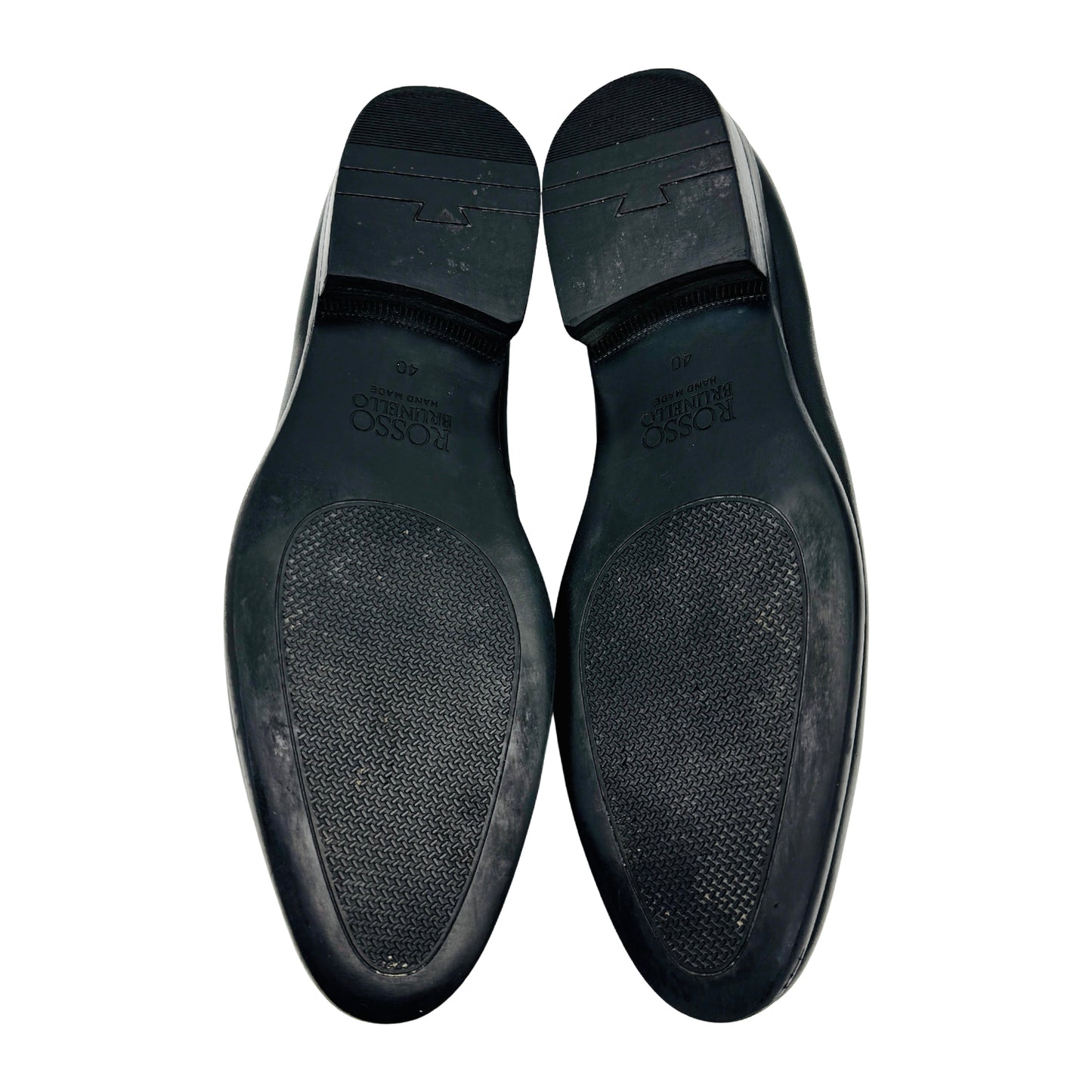 Rosso Brunello Black Leather Loafers (Size 40/40.5)