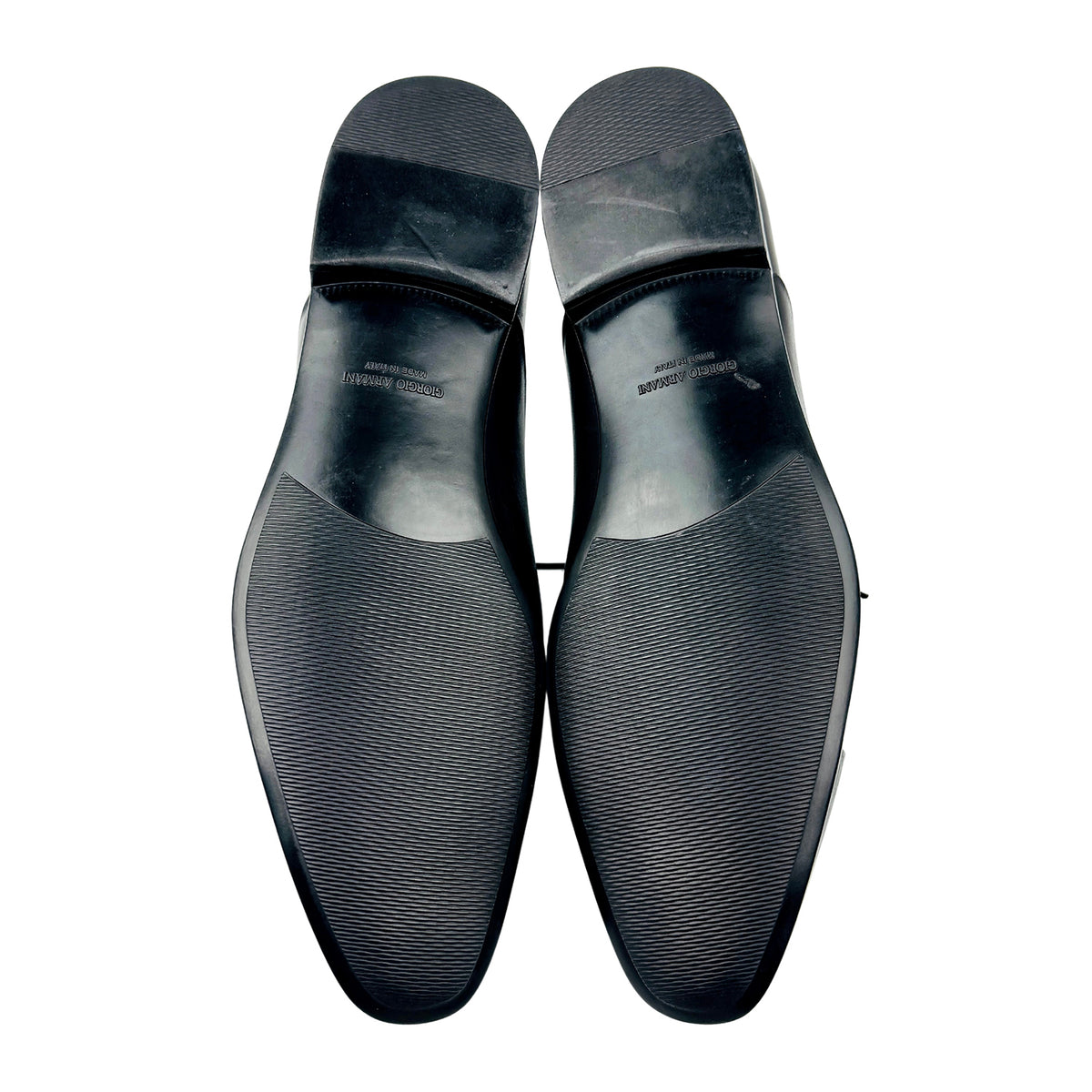 Giorgio Armani Men's Black Leather Oxfords (Size 44/44.5)