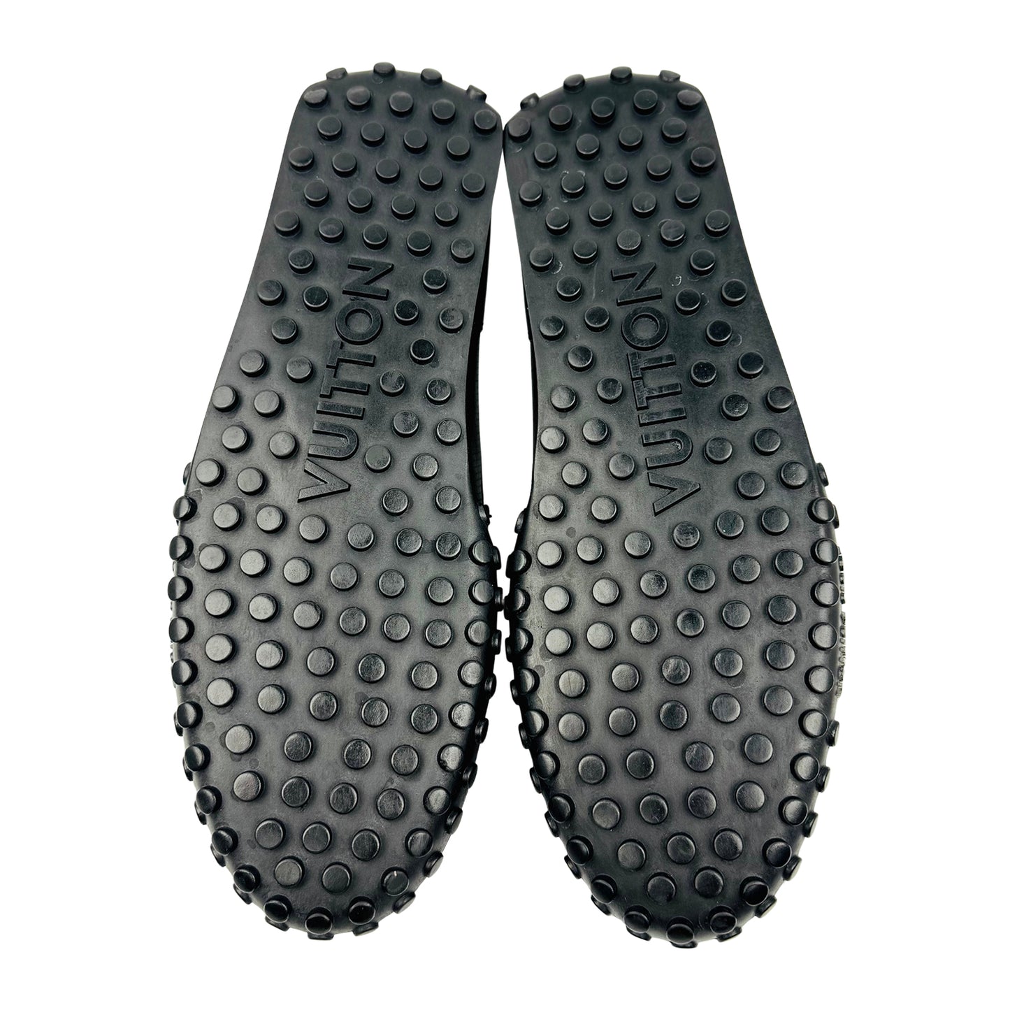 Louis Vuitton Black Leather Racer Moccasin (Size 44)